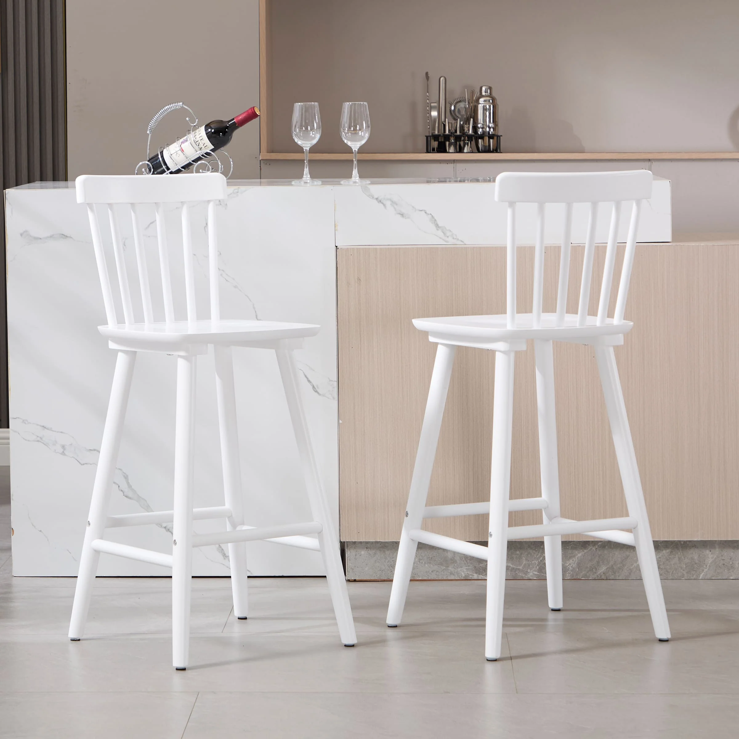 26"H Wooden Counter Stools Set of 2 - X021CS - Image 25