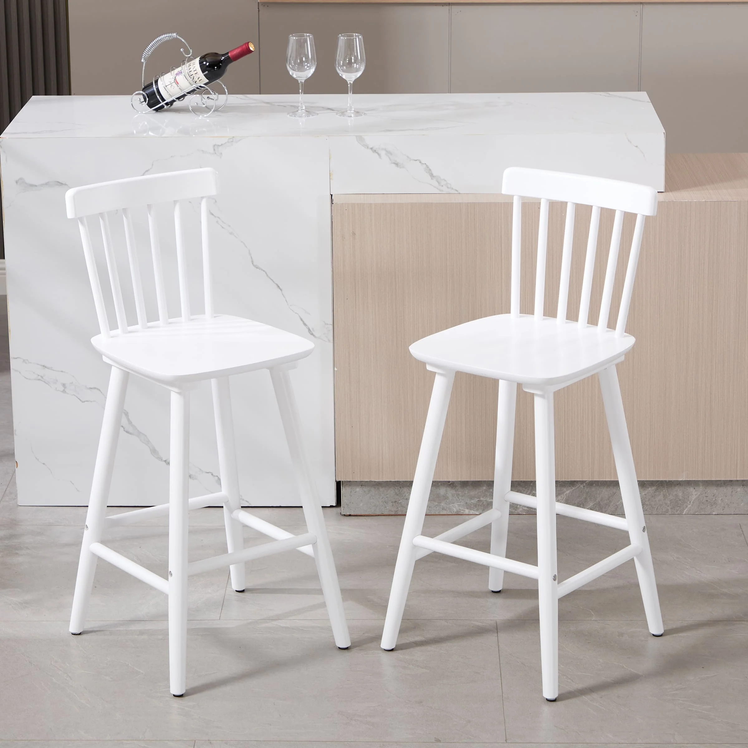 26"H Wooden Counter Stools Set of 2 - X021CS - Image 26