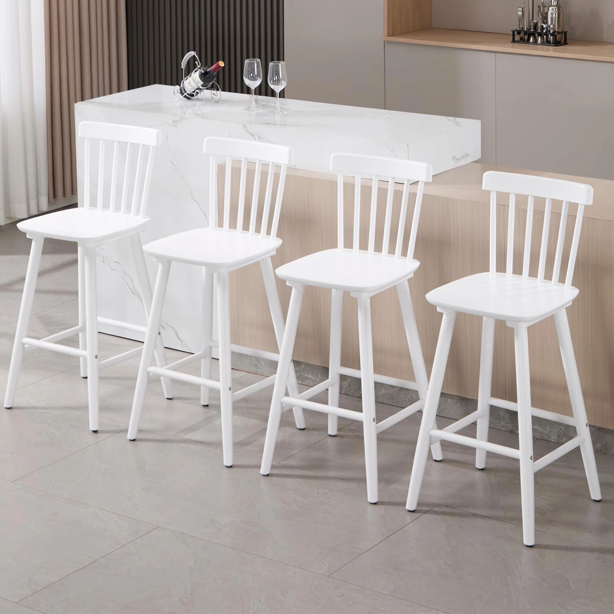 26"H Wooden Counter Stools Set of 2 - X021CS - Image 27