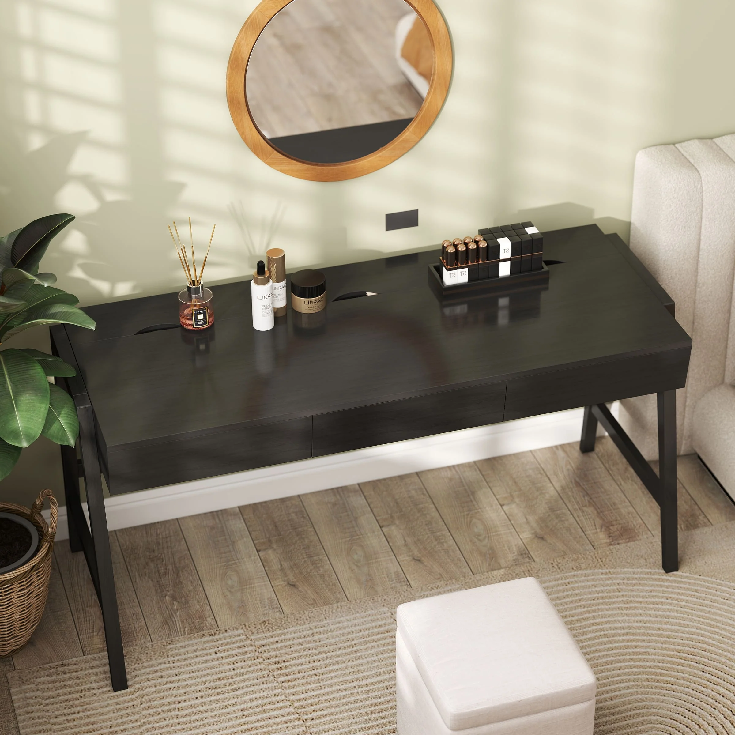 59"L Wooden Writing Desk with 3 Drawers - 00006DK - Image 14