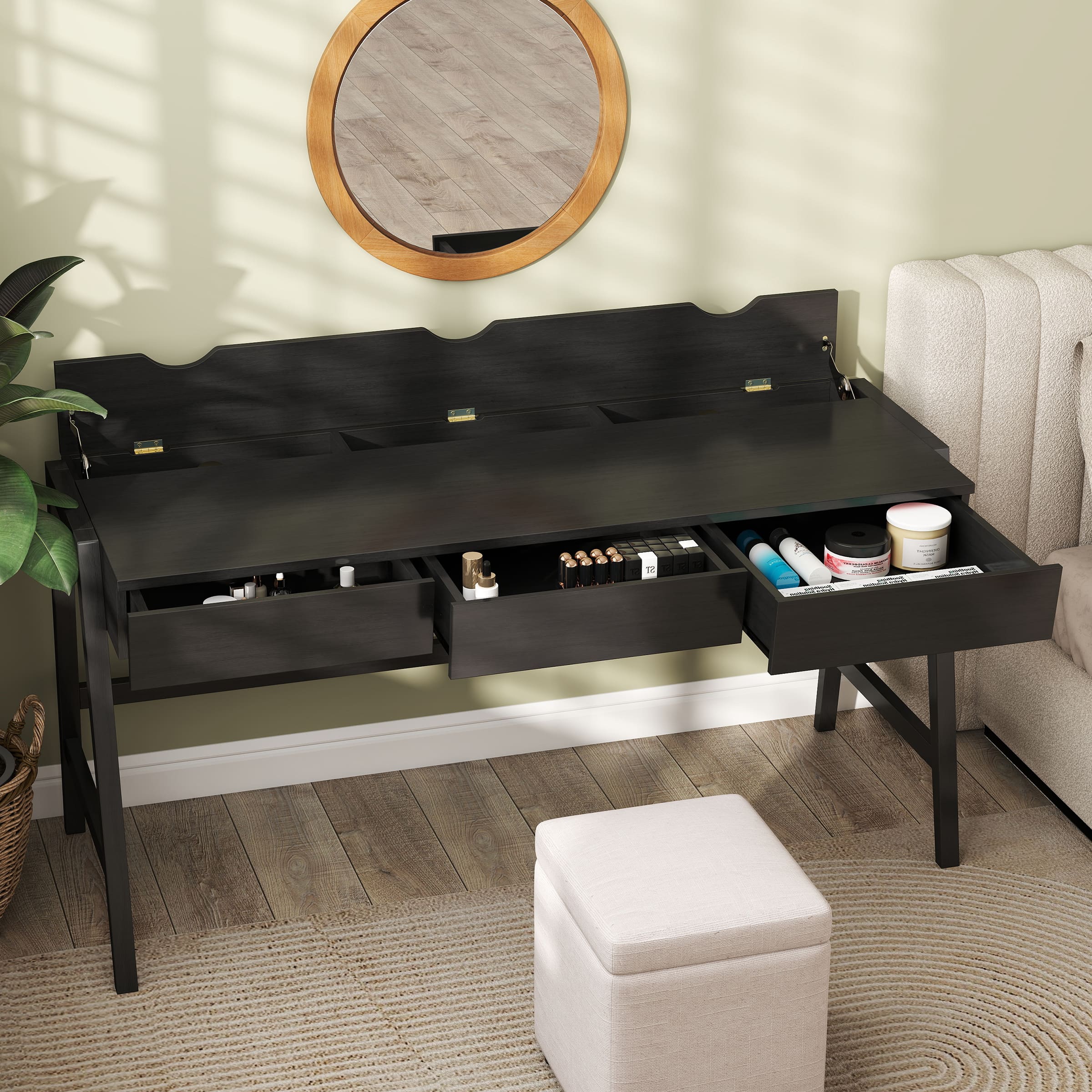 59"L Wooden Writing Desk with 3 Drawers - 00006DK - Image 15