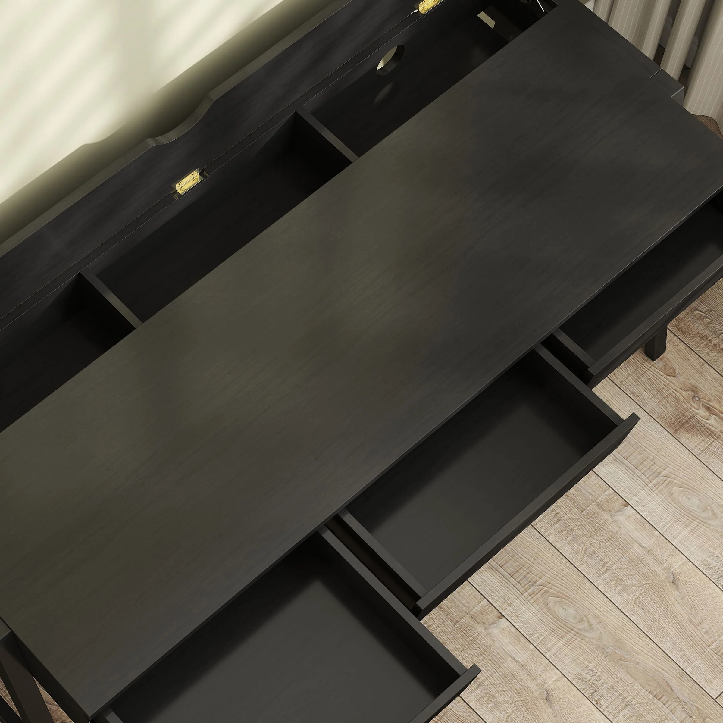 59"L Wooden Writing Desk with 3 Drawers - 00006DK - Image 16