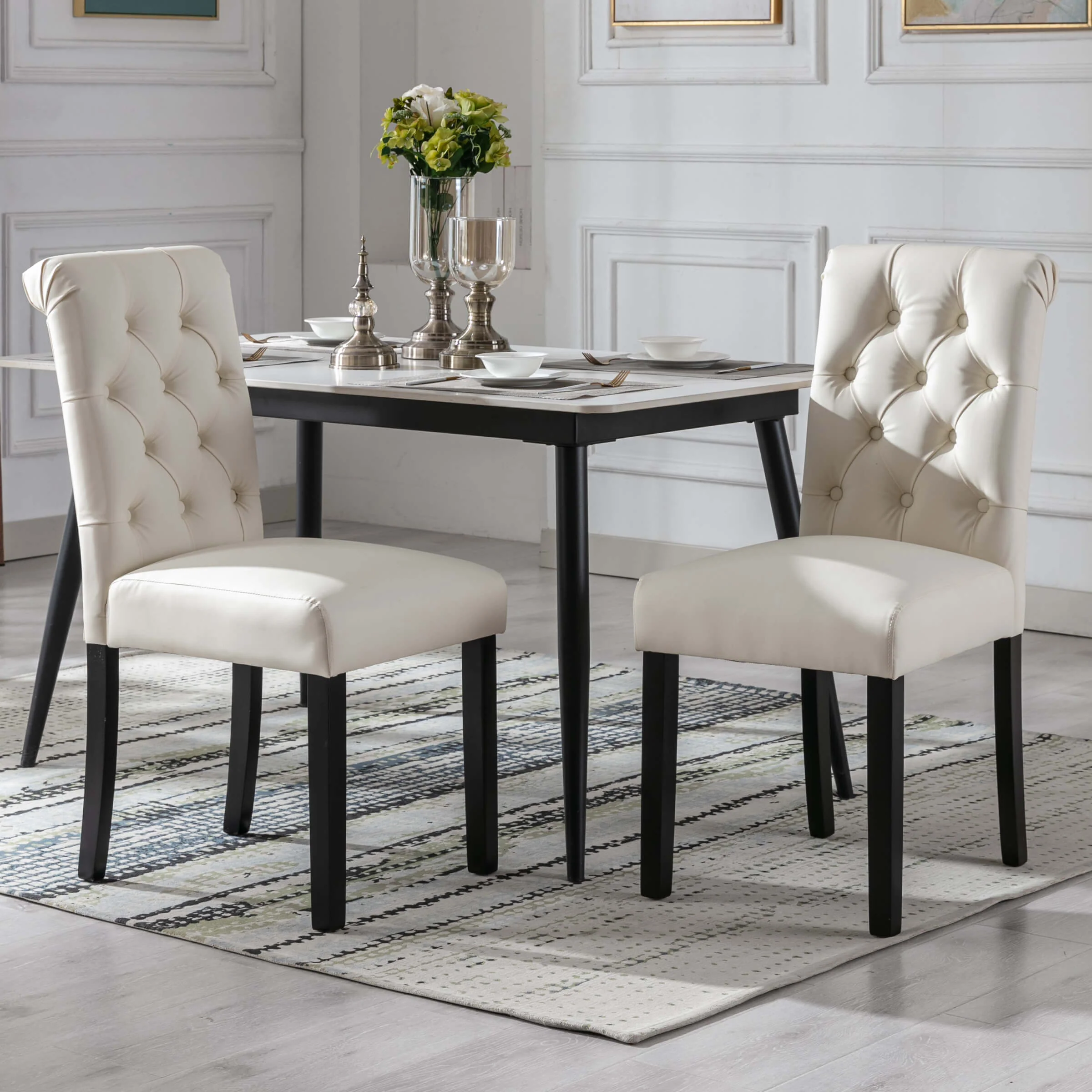 Armless Dining Chairs Set of 2 - 7076DC - Image 23