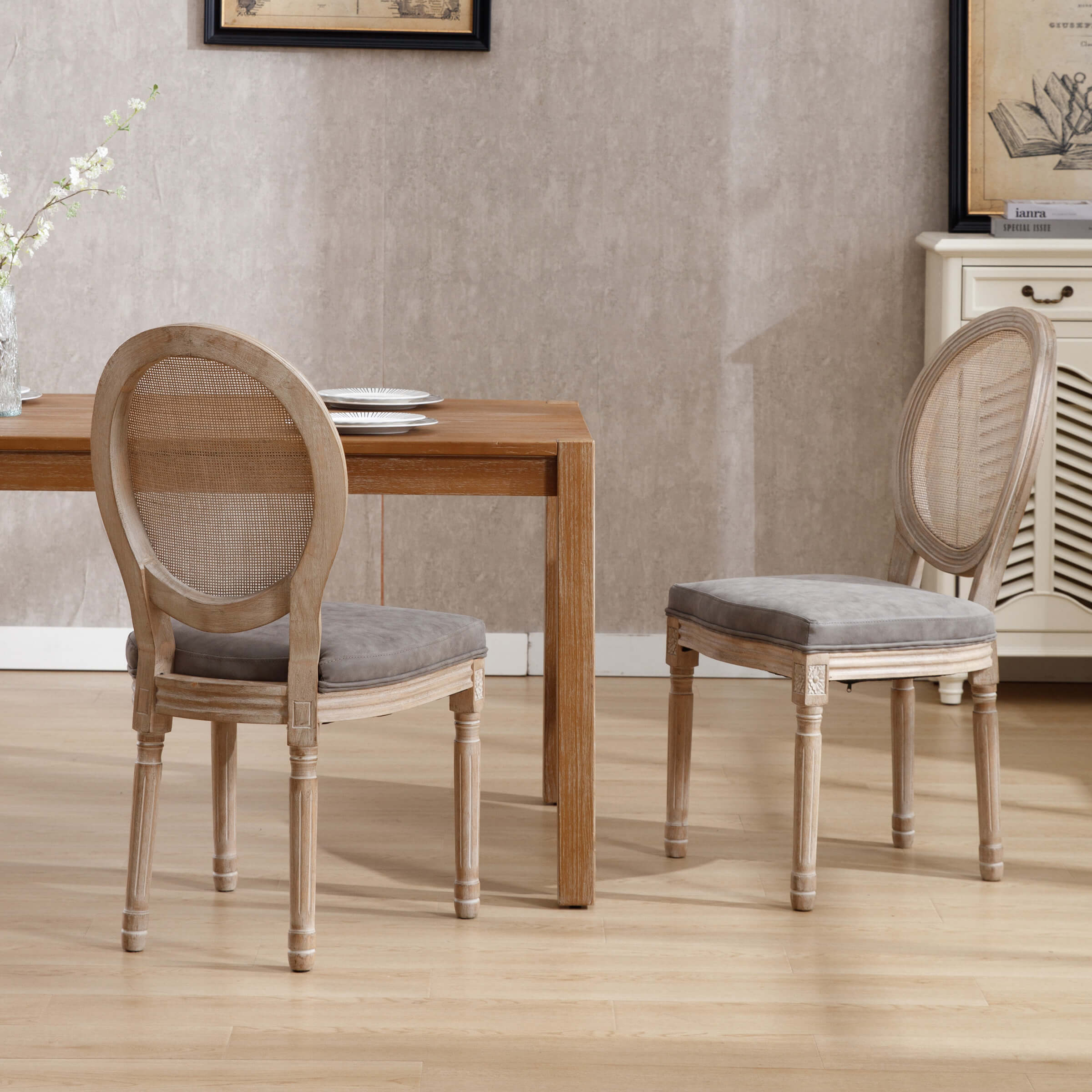 Classic French Dining Chairs Set of 2-7105DC - Image 10