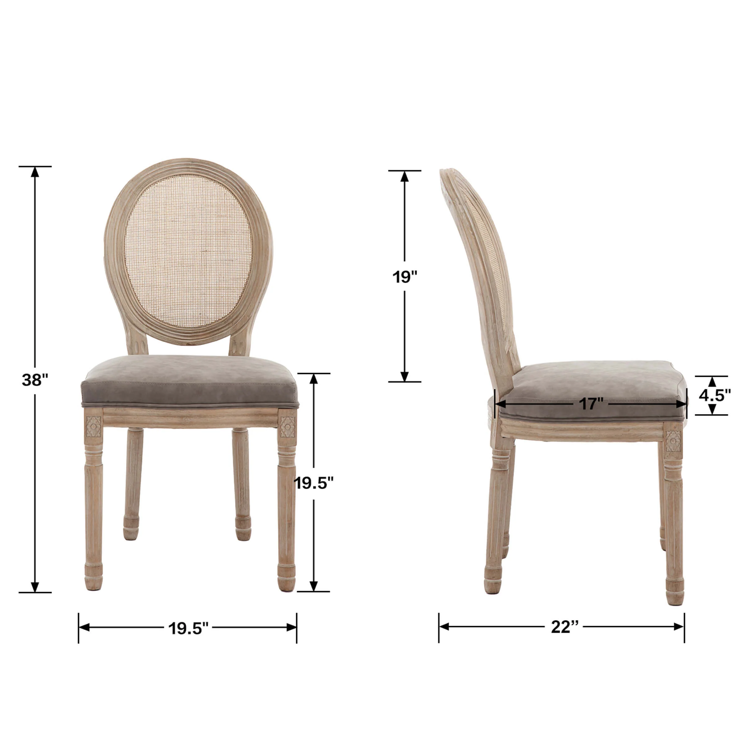 Classic French Dining Chairs Set of 2-7105DC - Image 16