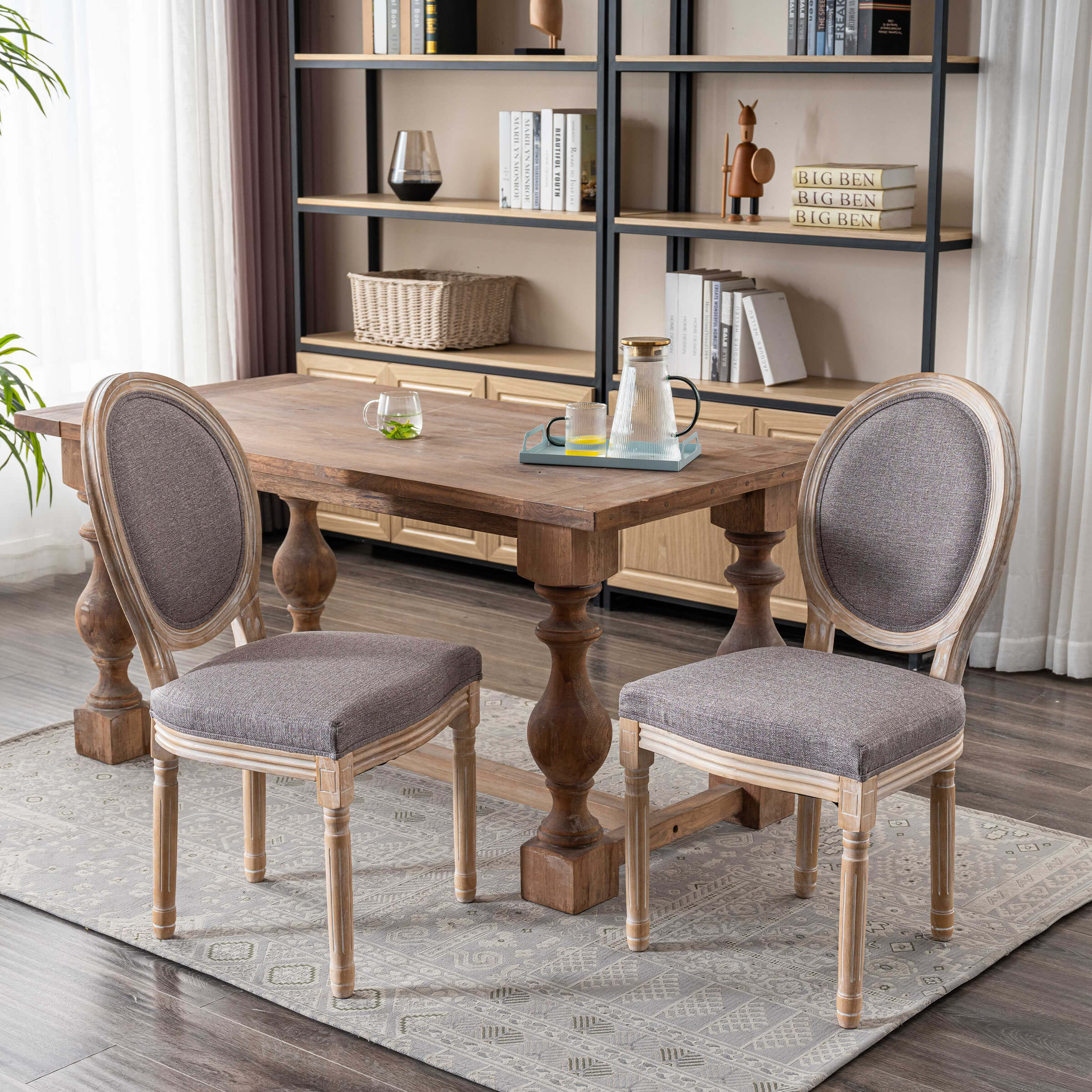 Classic French Dining Chairs Set of 2-7105DC - Image 17