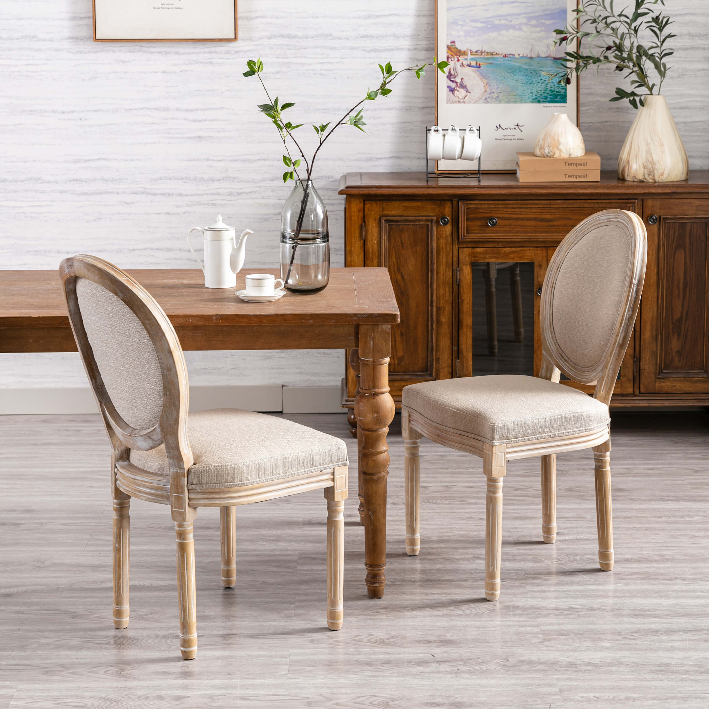Classic French Dining Chairs Set of 2-7105DC - Image 24