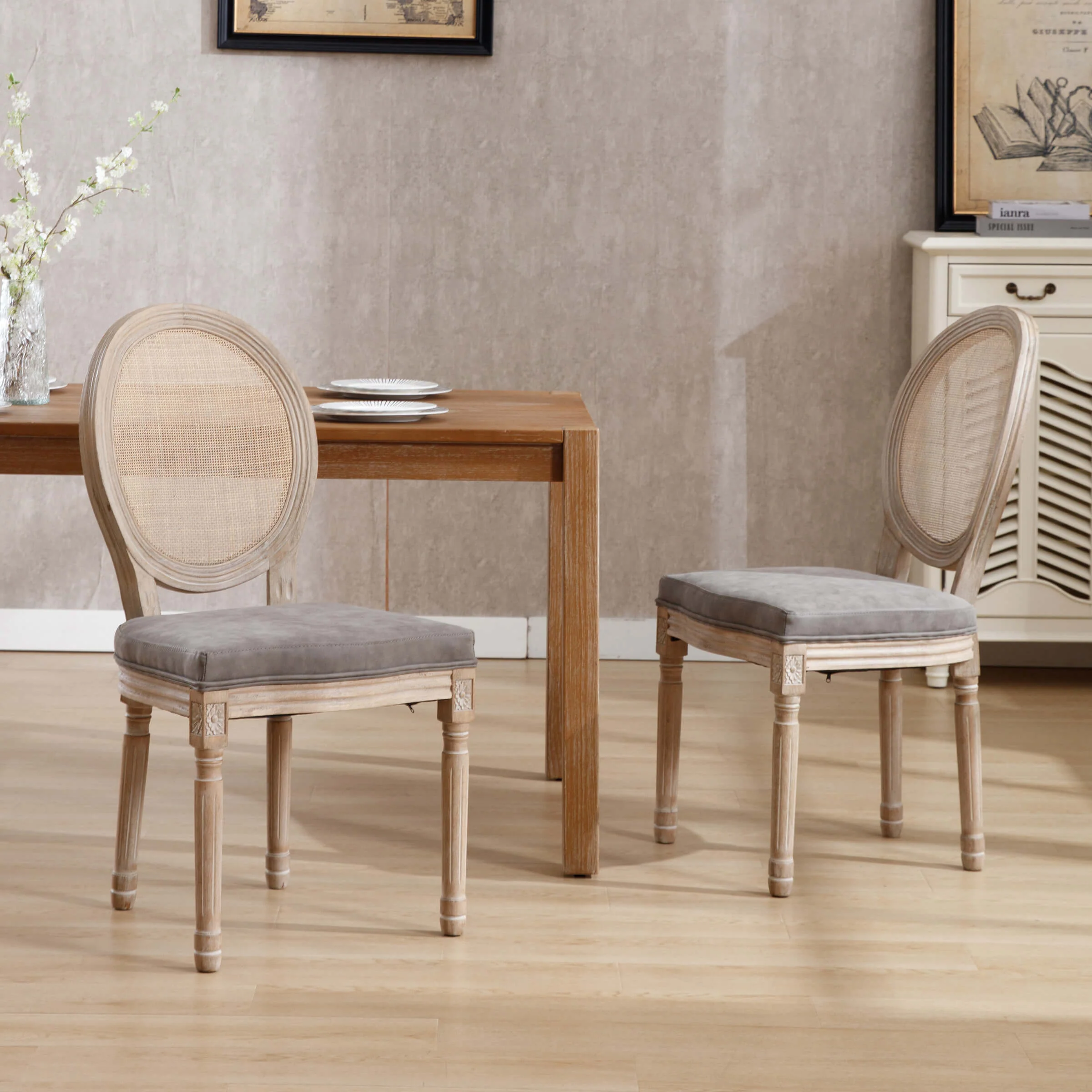 Classic French Dining Chairs Set of 2-7105DC - Image 9