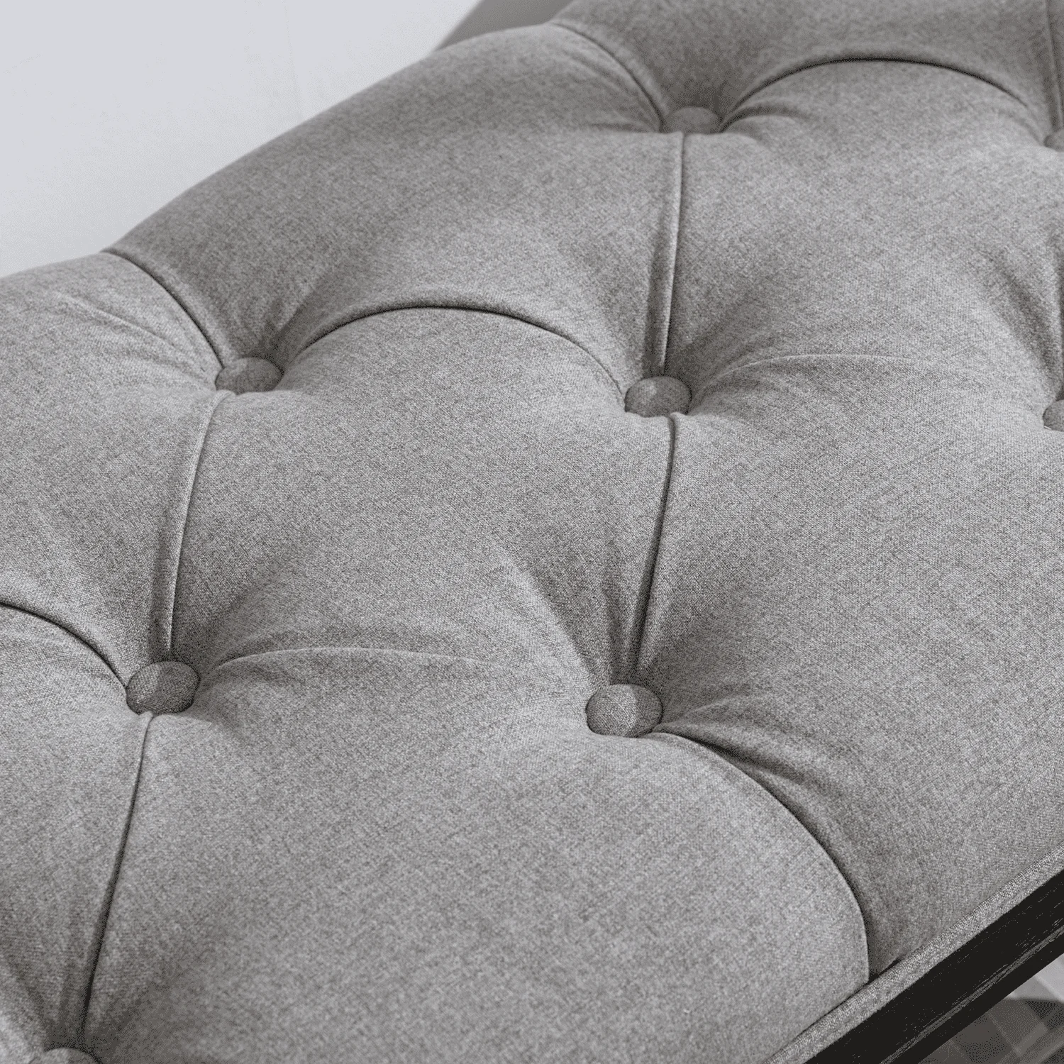 Mid Century Tufted Linen Upholstered Storage Bench - 2204BH - Image 28