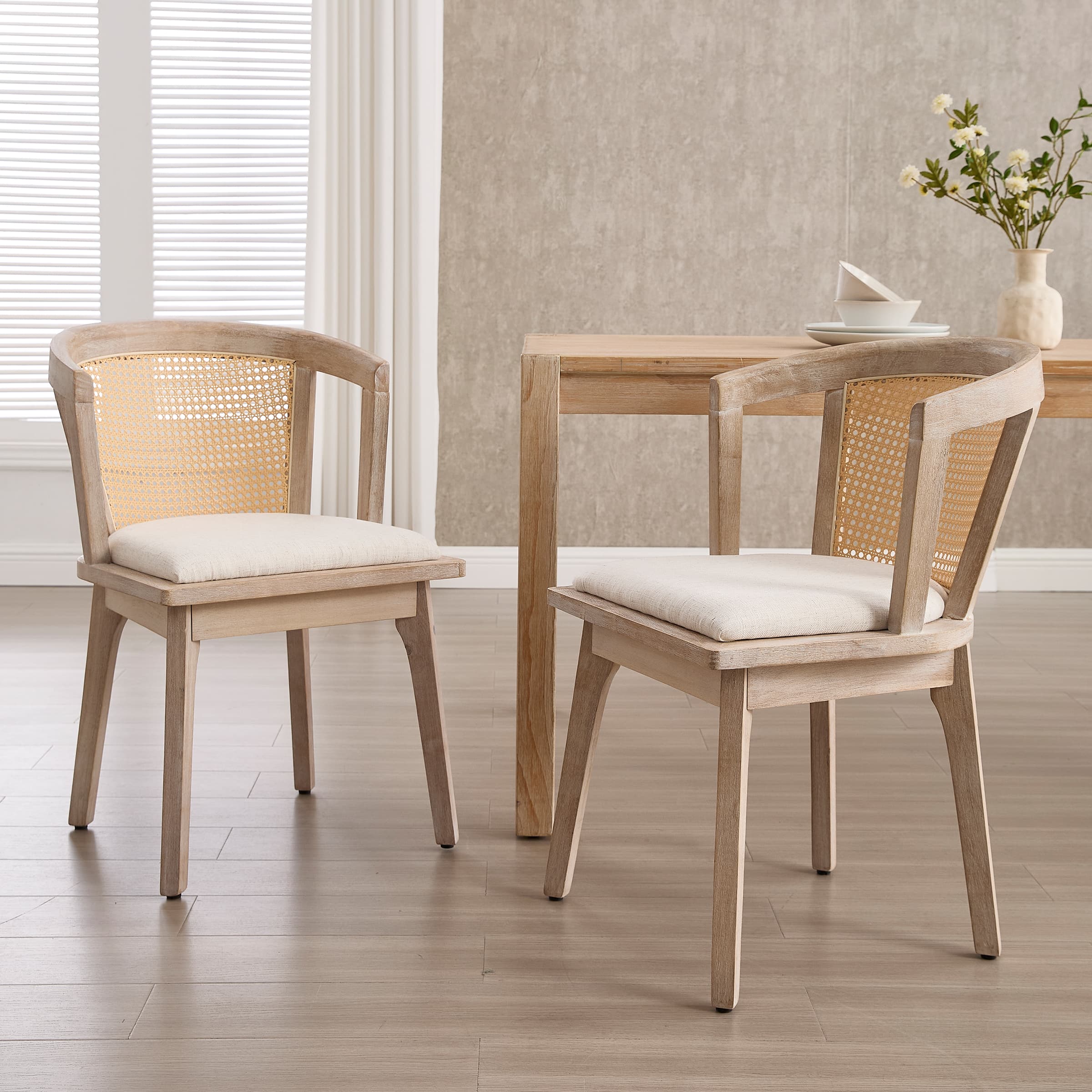 Dining Chairs with Cane Woven Back Set of 2 - 10085DC - Image 31