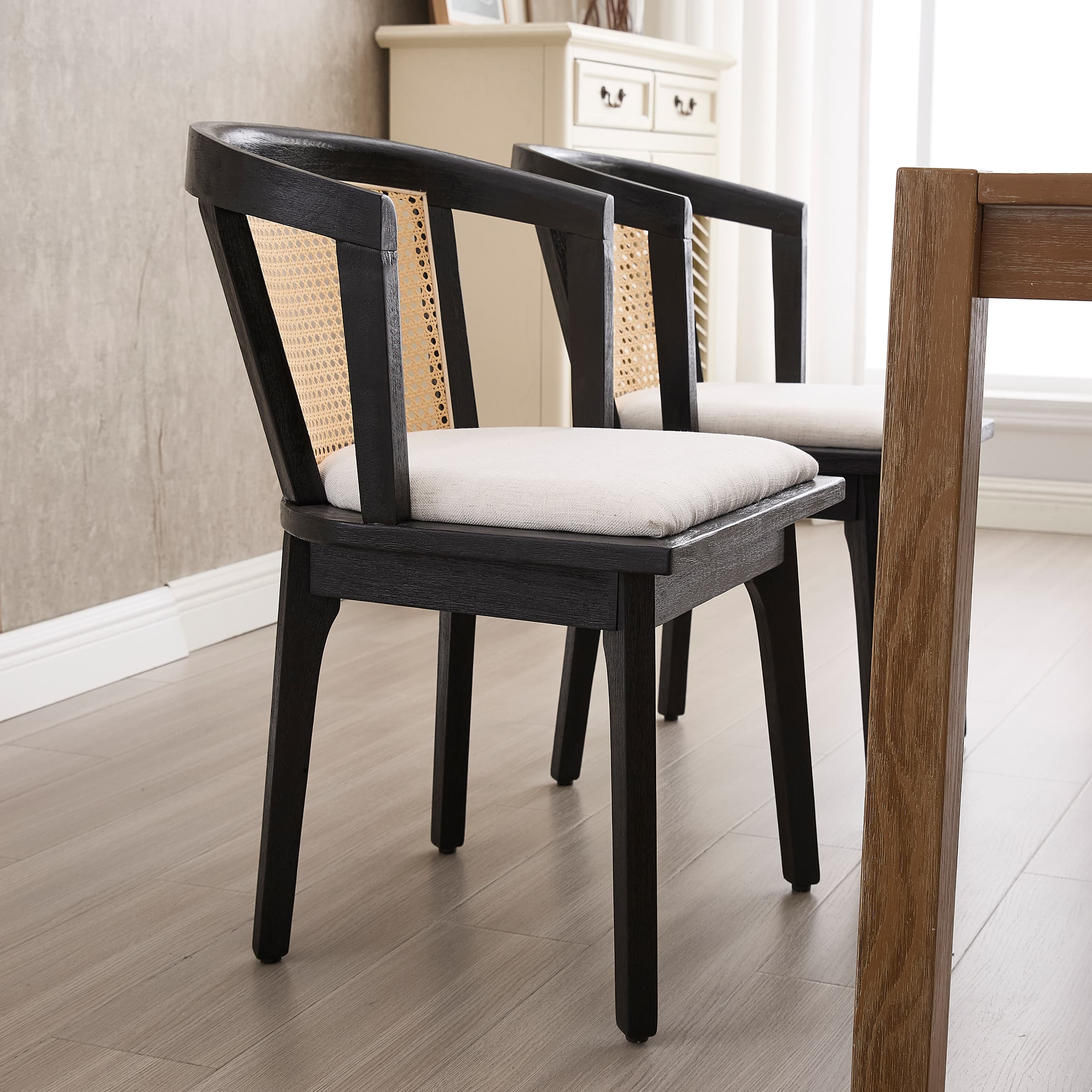 Dining Chairs with Cane Woven Back Set of 2 - 10085DC - Image 40