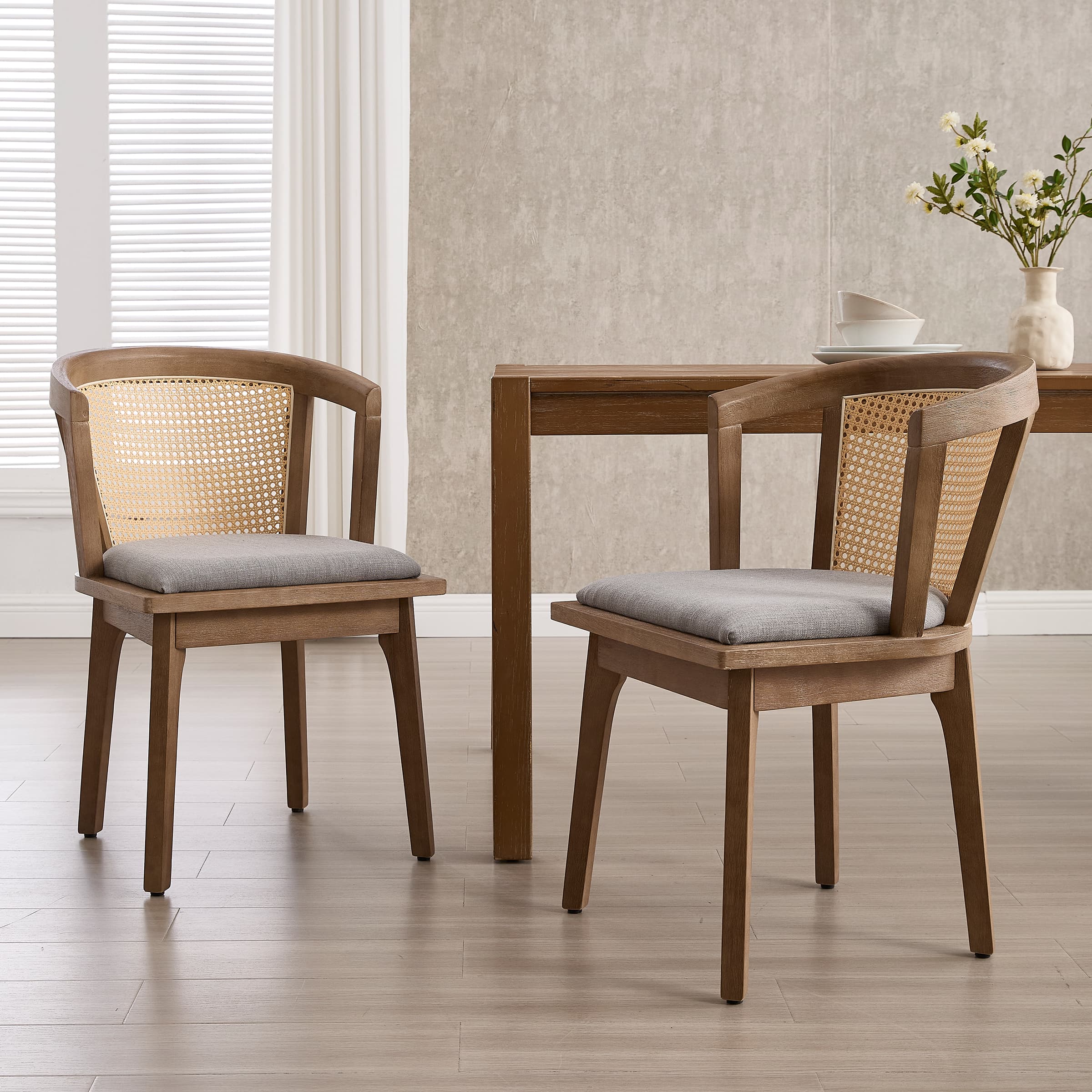 Dining Chairs with Cane Woven Back Set of 2 - 10085DC - Image 45
