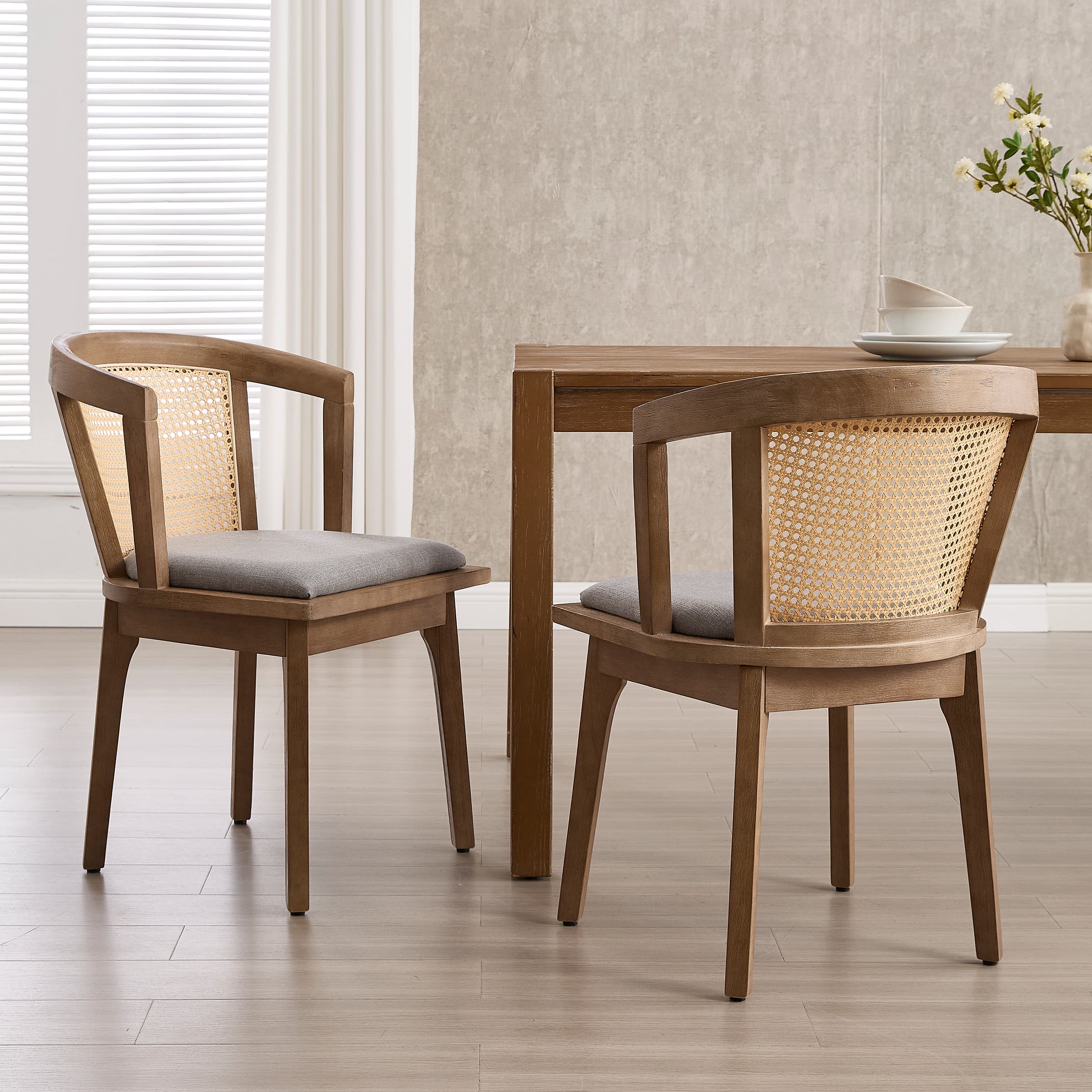 Dining Chairs with Cane Woven Back Set of 2 - 10085DC - Image 46