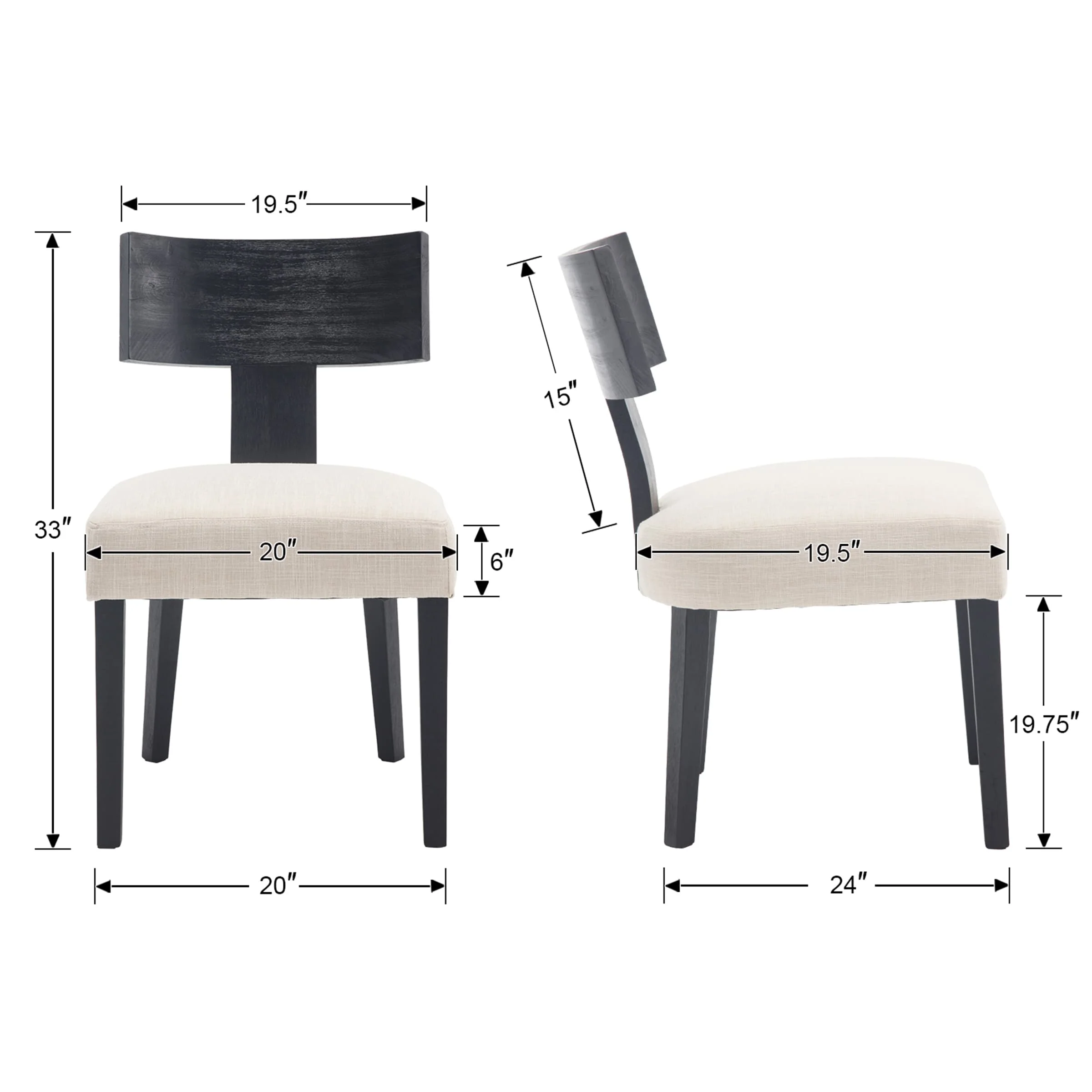 Farmhouse Dining Chairs Set of 2 - 10034DC - Image 7