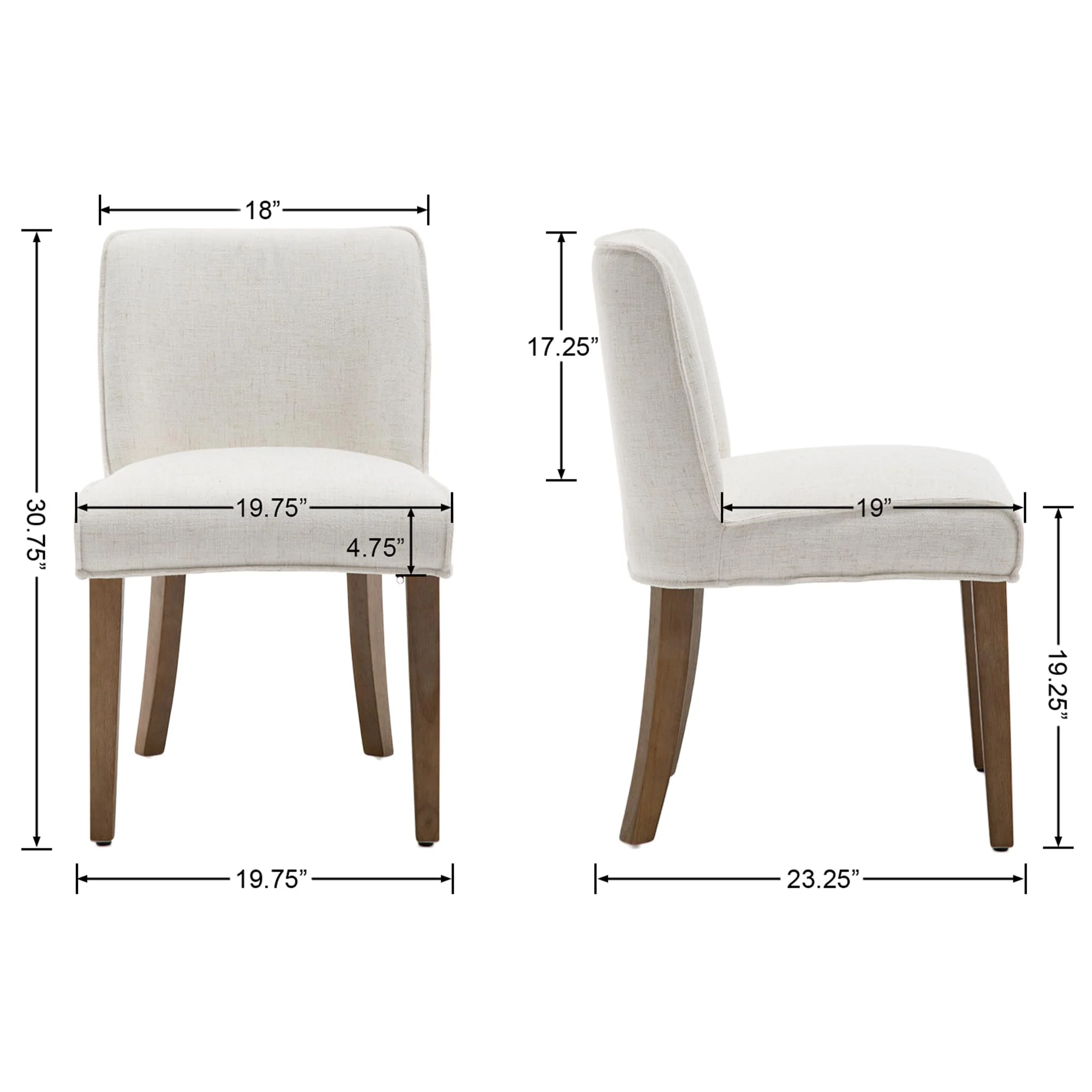 Farmhouse Fabric Dining Chairs Set of 2 - 2223DC - Image 14