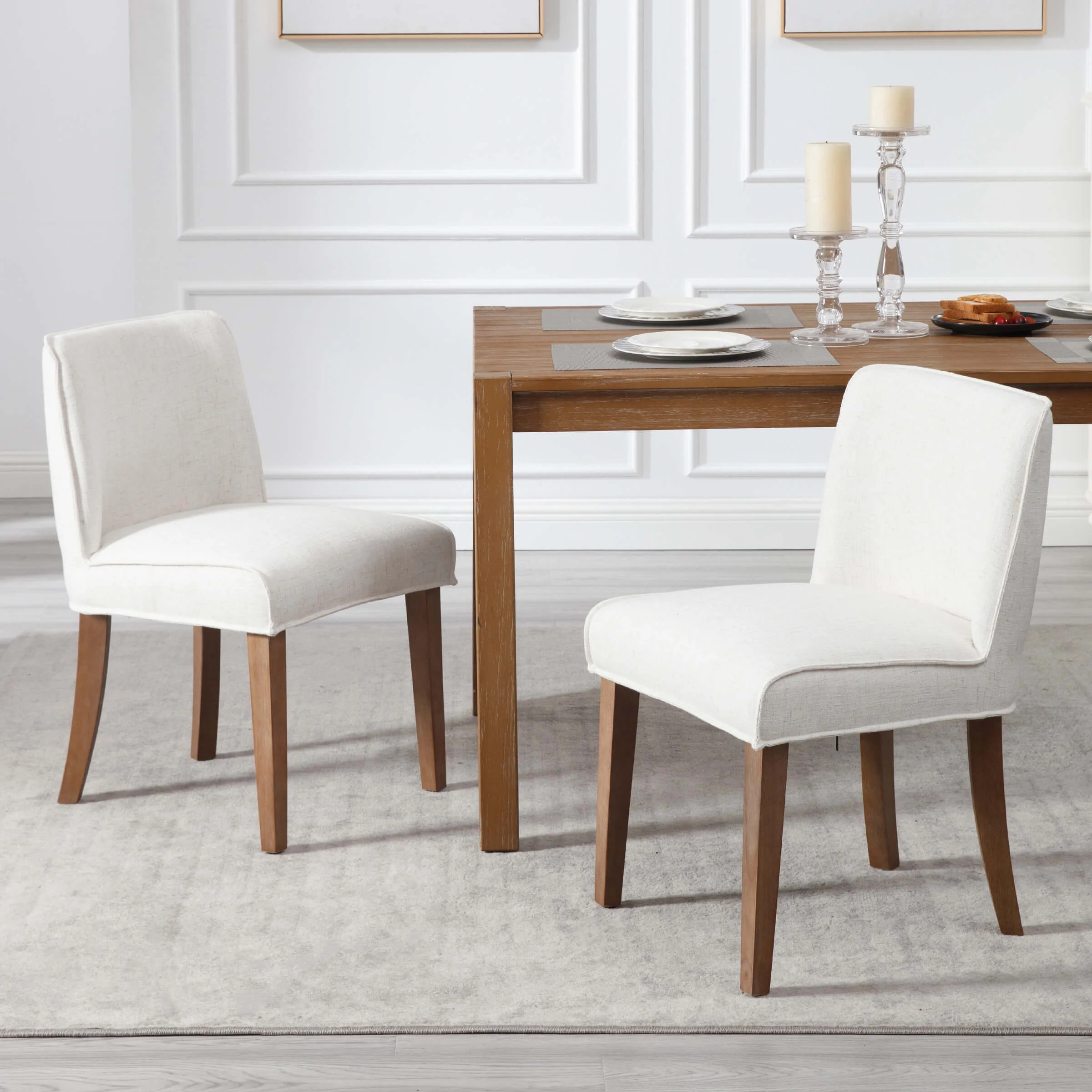 Farmhouse Fabric Dining Chairs Set of 2 - 2223DC - Image 8