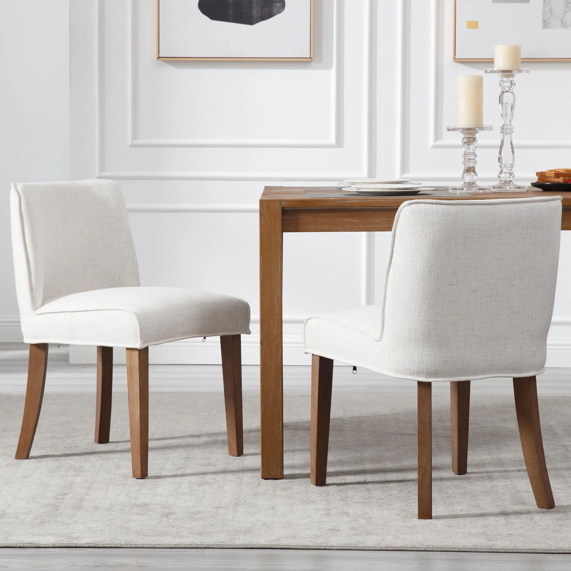 Farmhouse Fabric Dining Chairs Set of 2 - 2223DC - Image 9