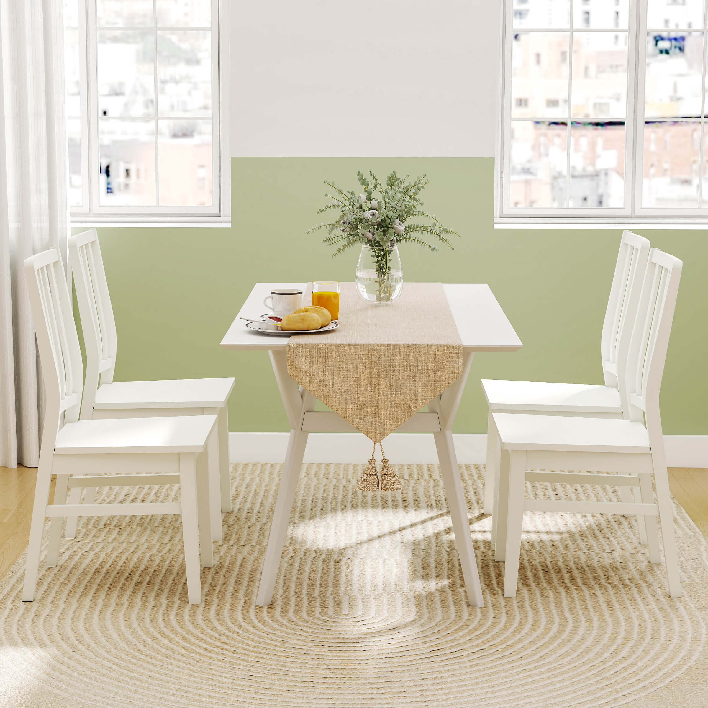 Farmhouse High Spindle Back Armless Dining Chairs Set of 4 - 0005DC - Image 31