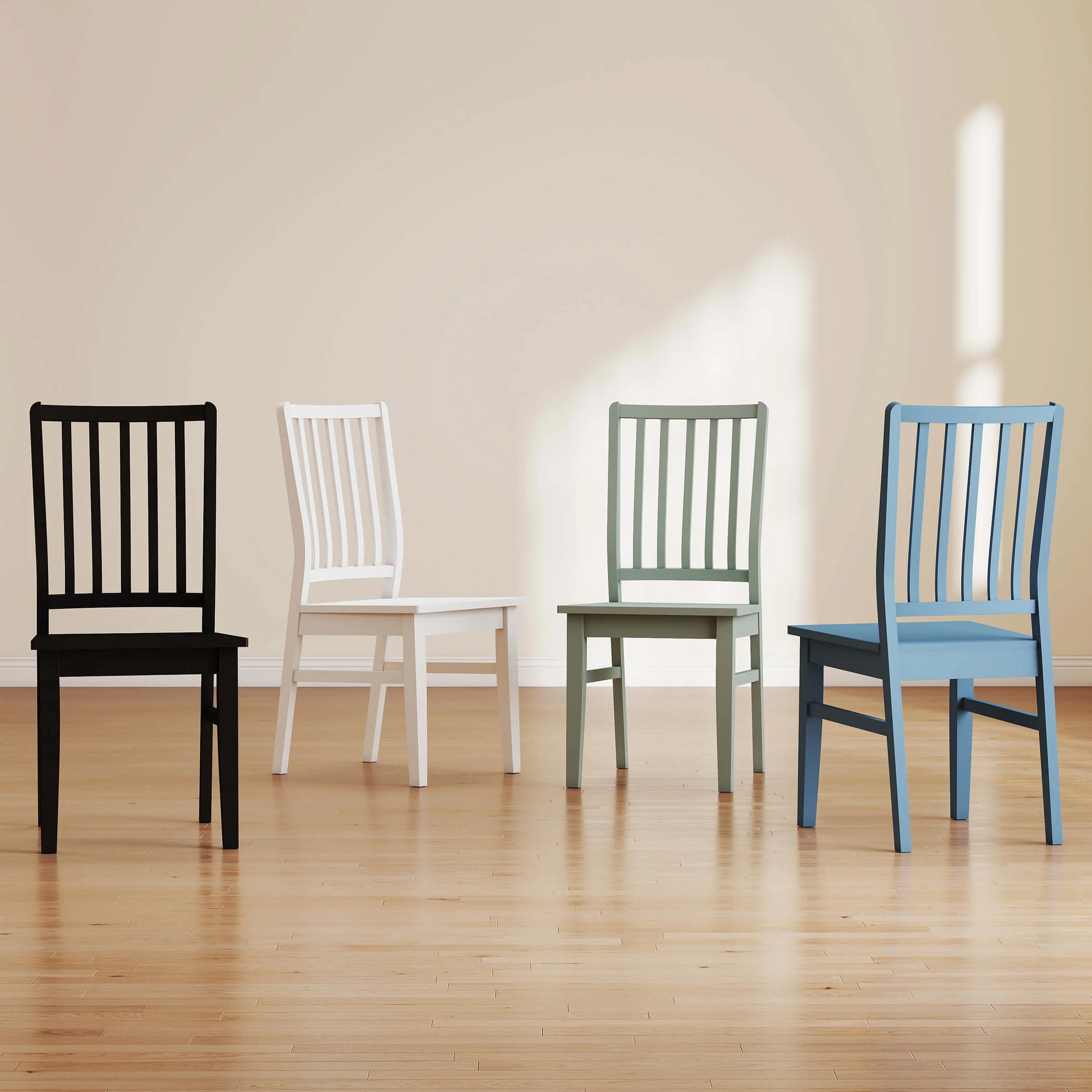 Farmhouse High Spindle Back Armless Dining Chairs Set of 4 - 0005DC - Image 39