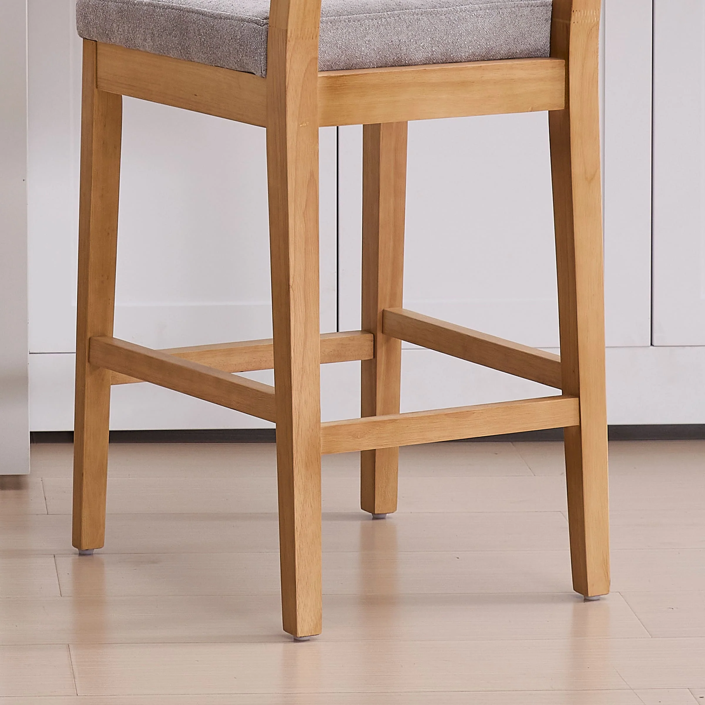 Farmhouse Rattan Back Chenille Counter Stool Set of 2 - 3234CS - Image 15
