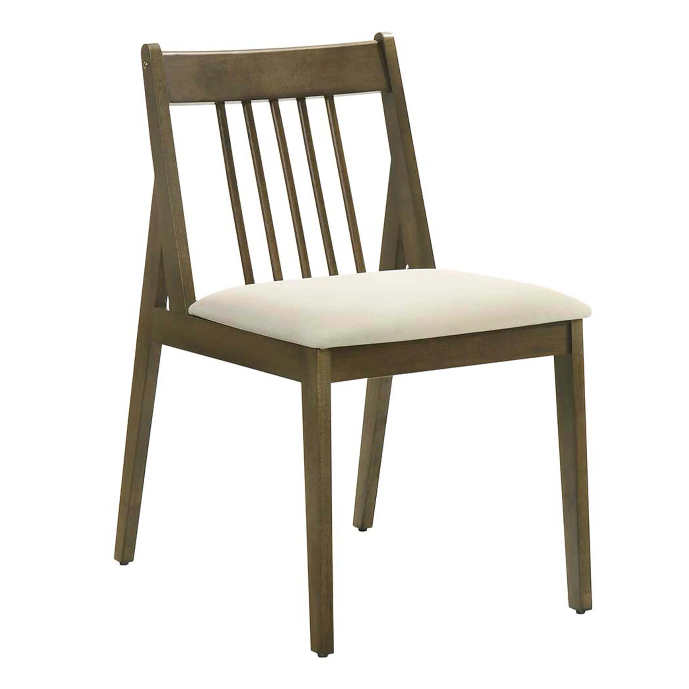 Farmhouse Chenille Upholstered Spindle Back Dining Chairs Set of 4 - 2346DC - Image 4