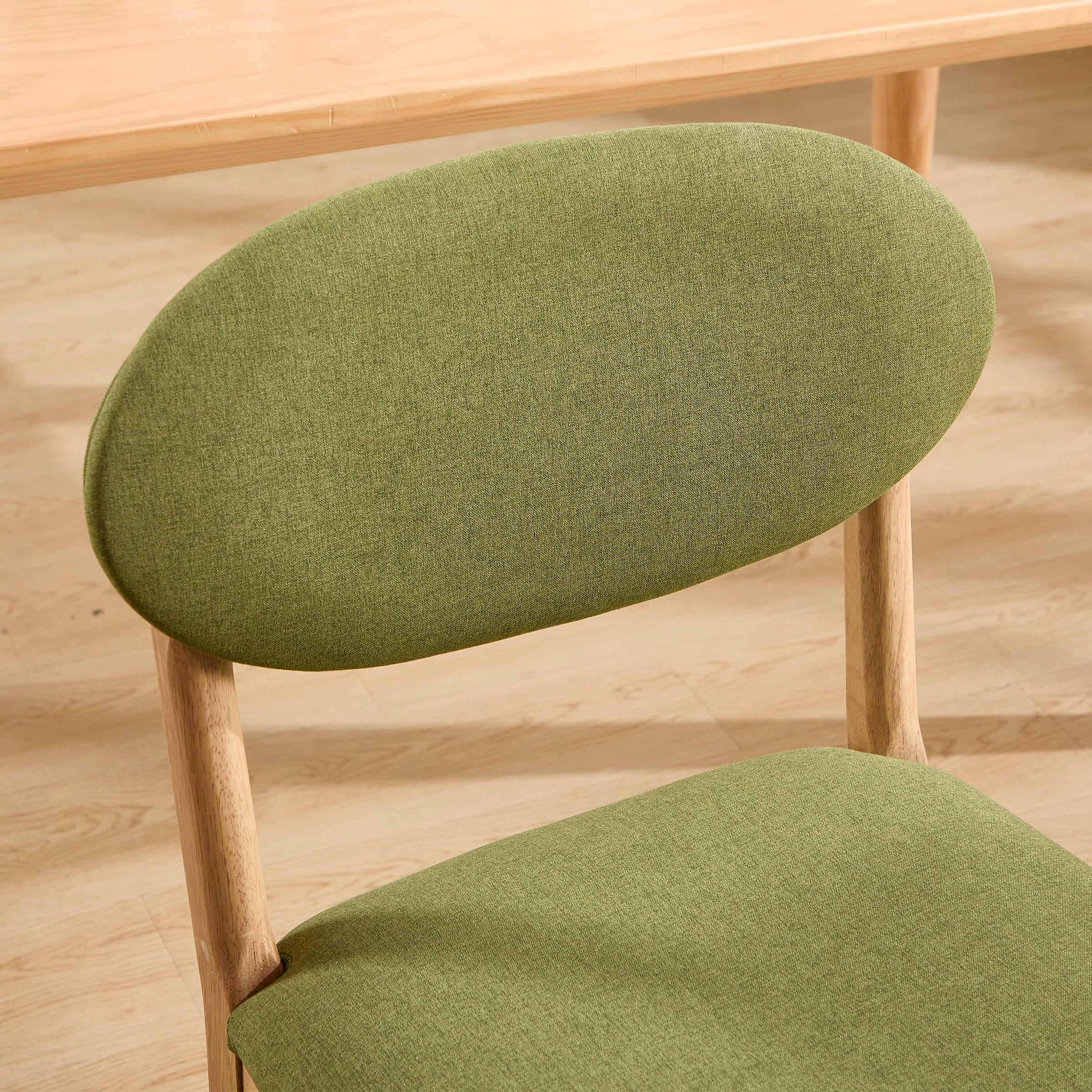 Wooden Upholstered Dining Chair Set of 2 - 10066DC - Image 8