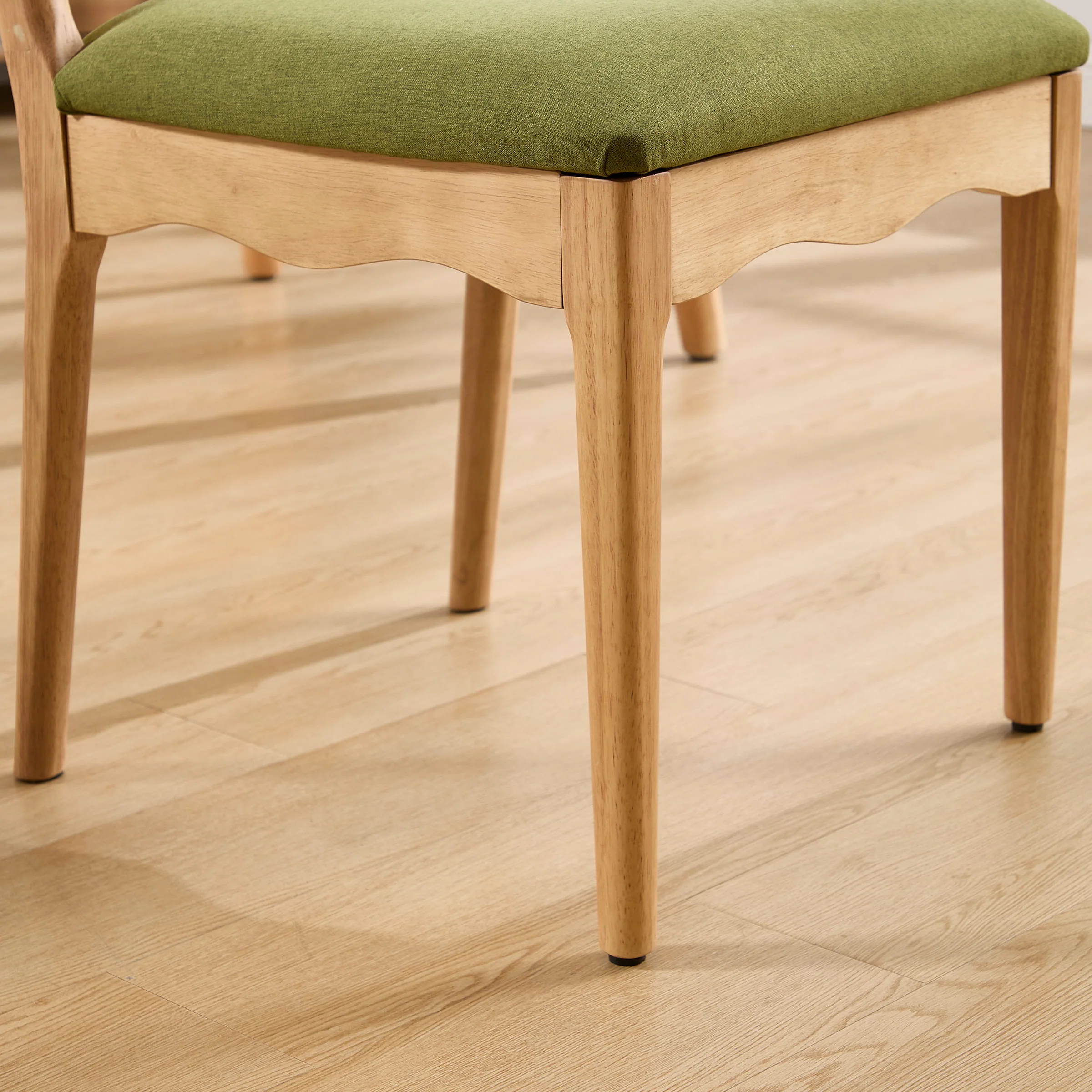 Wooden Upholstered Dining Chair Set of 2 - 10066DC - Image 9
