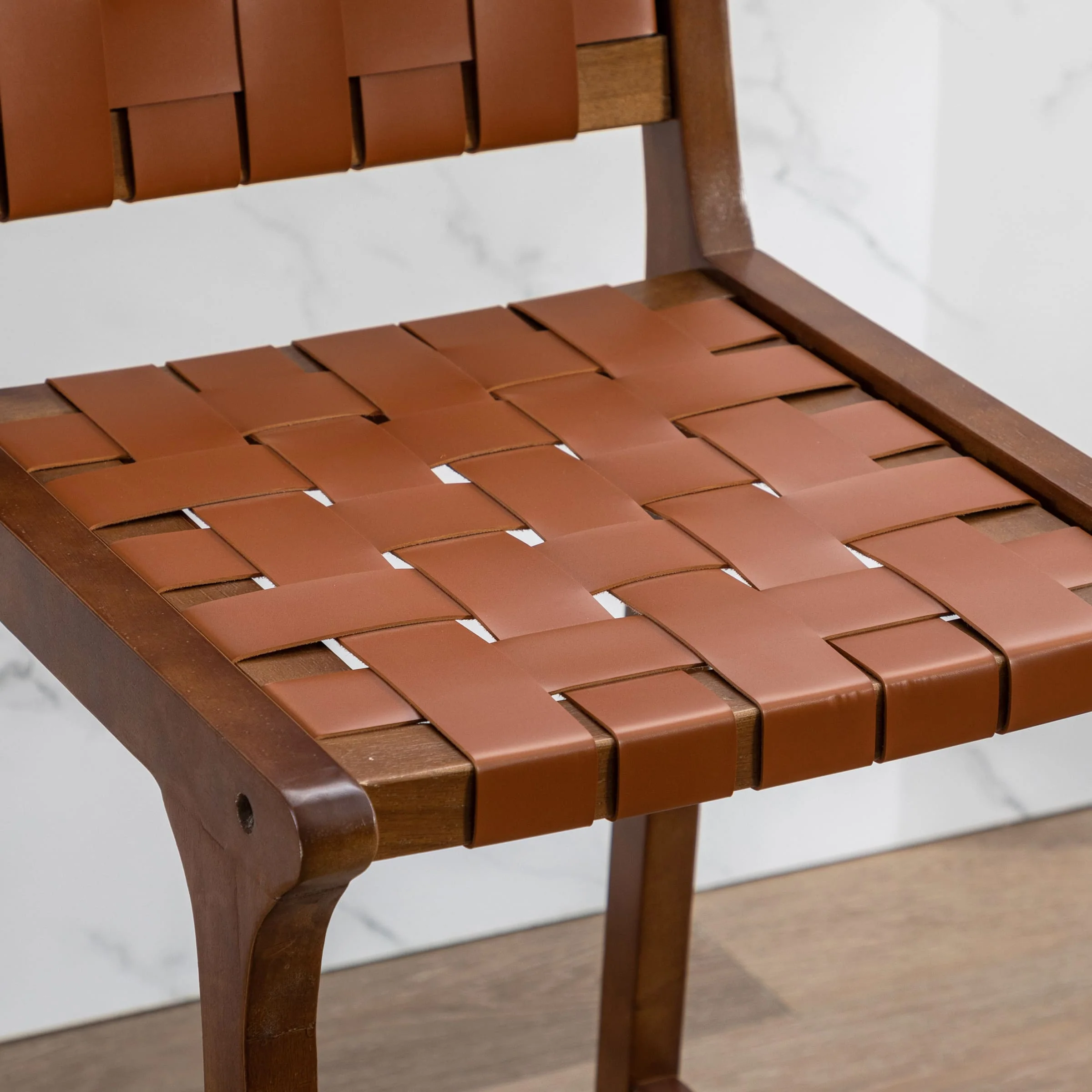 Leather Woven Strap Seat Counter Stools Set of 2 - 5703CS - Image 11