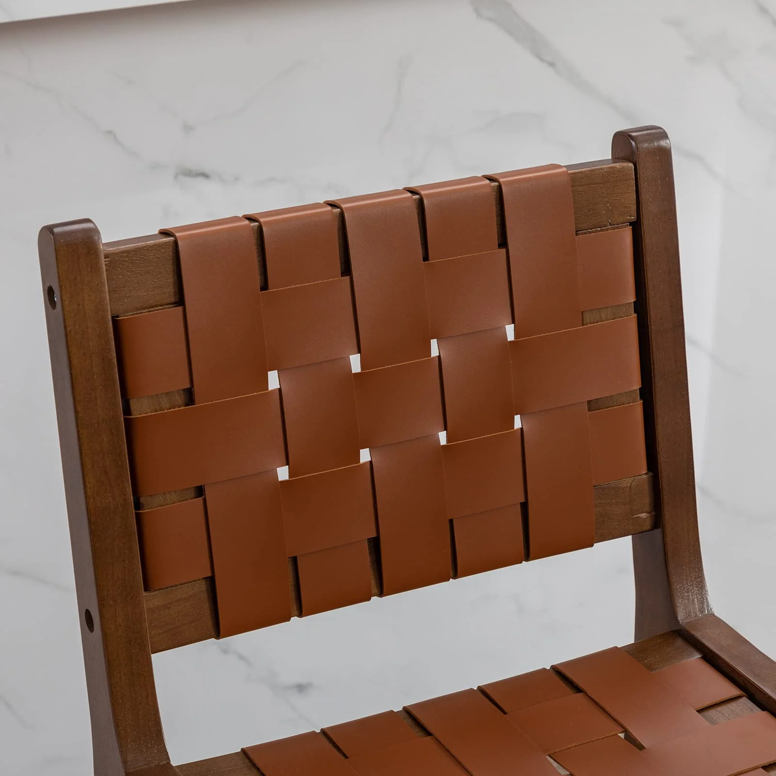 Leather Woven Strap Seat Counter Stools Set of 2 - 5703CS - Image 12