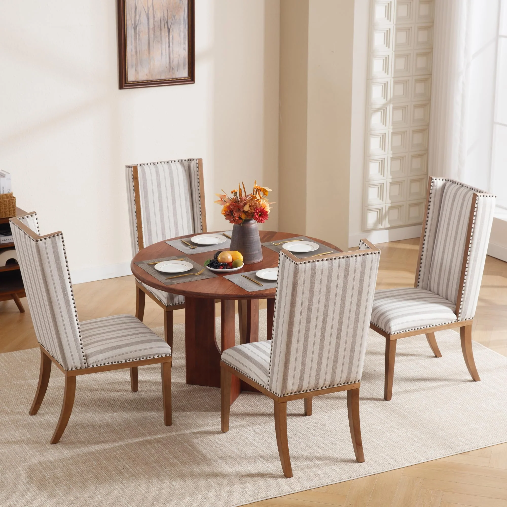 Mid Century High Back Dining Chairs Set of 2 - XX001DC - Image 13