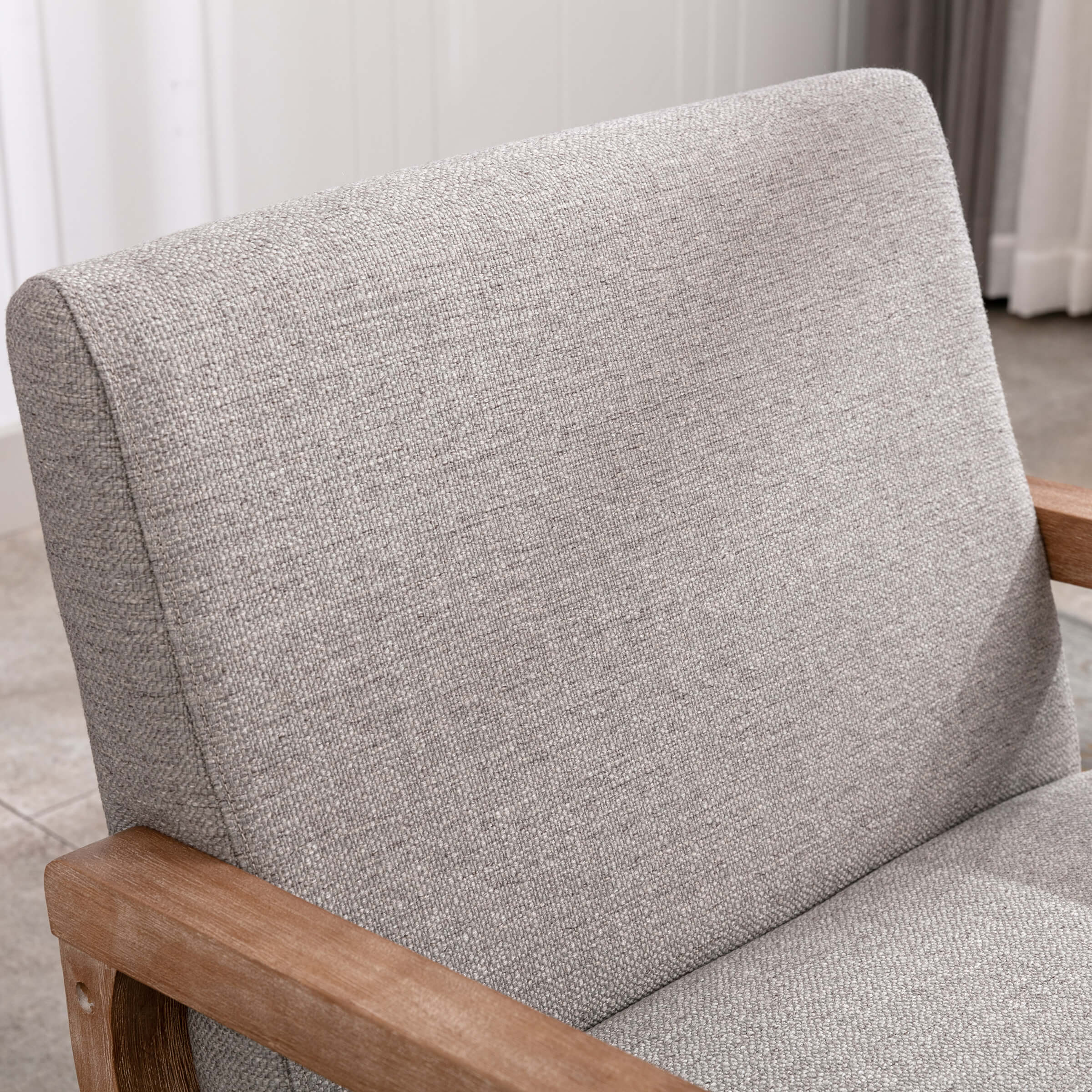 Mid Century Linen Fabric Armchair 1 PCS - 3461AC - Image 13