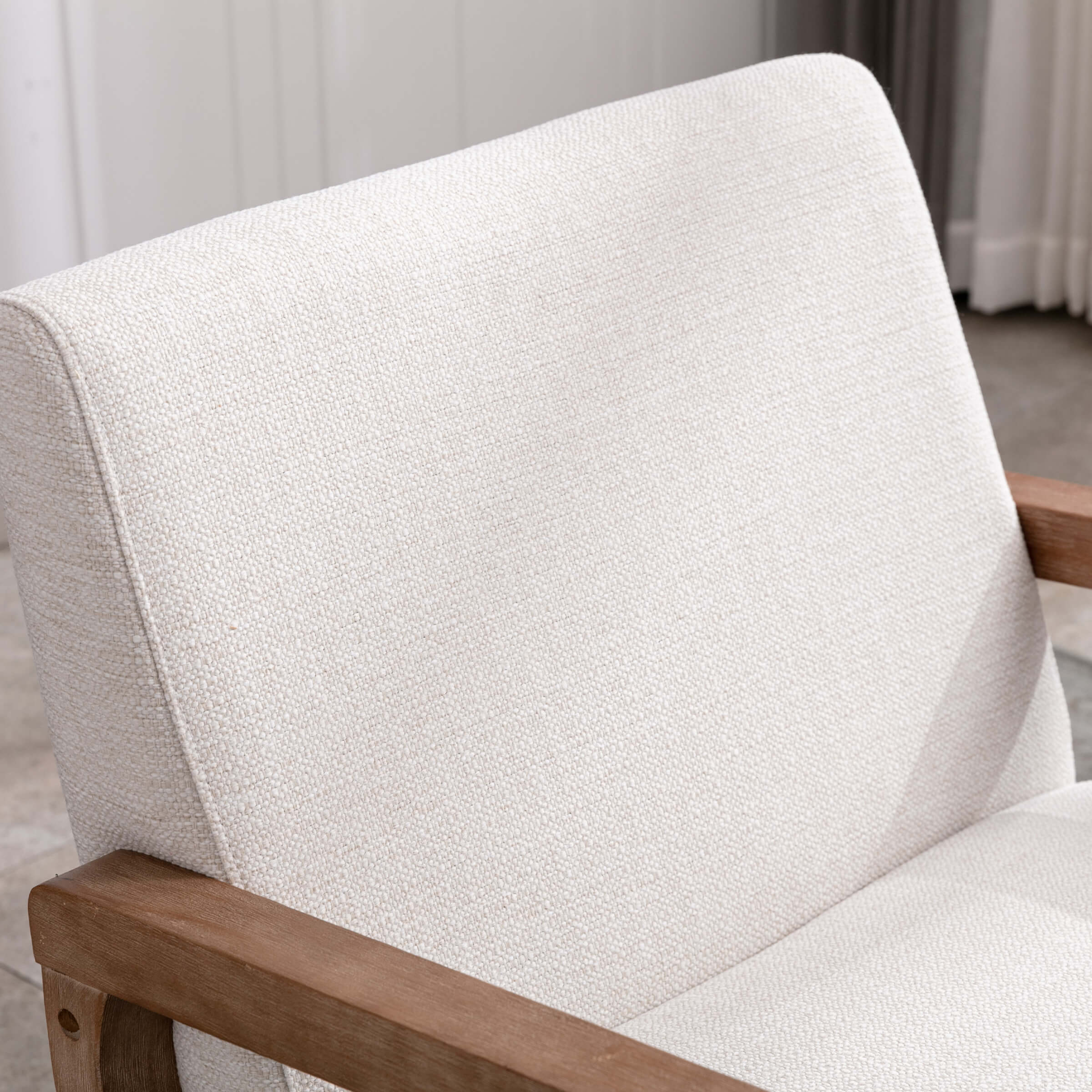 Mid Century Linen Fabric Armchair 1 PCS - 3461AC - Image 5