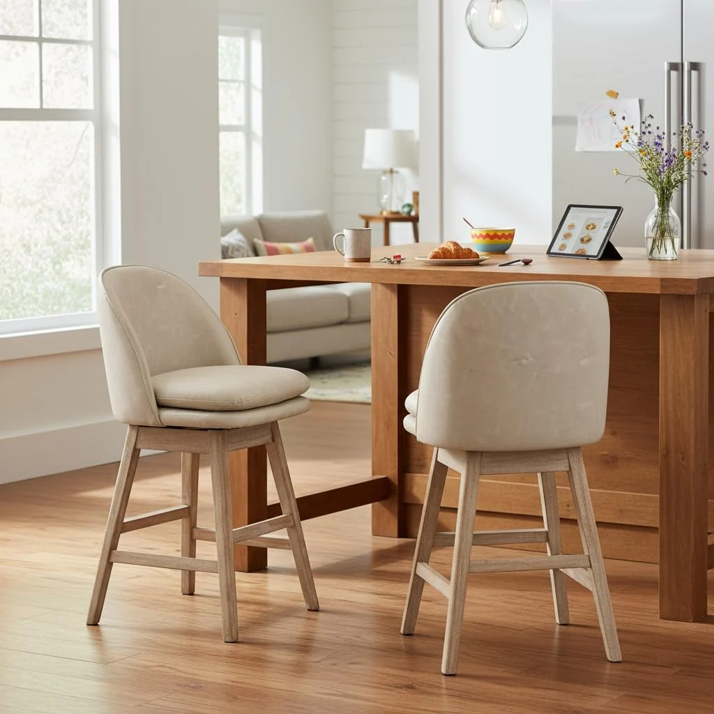 Janoray Mid-Century Swivel Counter Stools Set of 2 - 3004CS - Image 16
