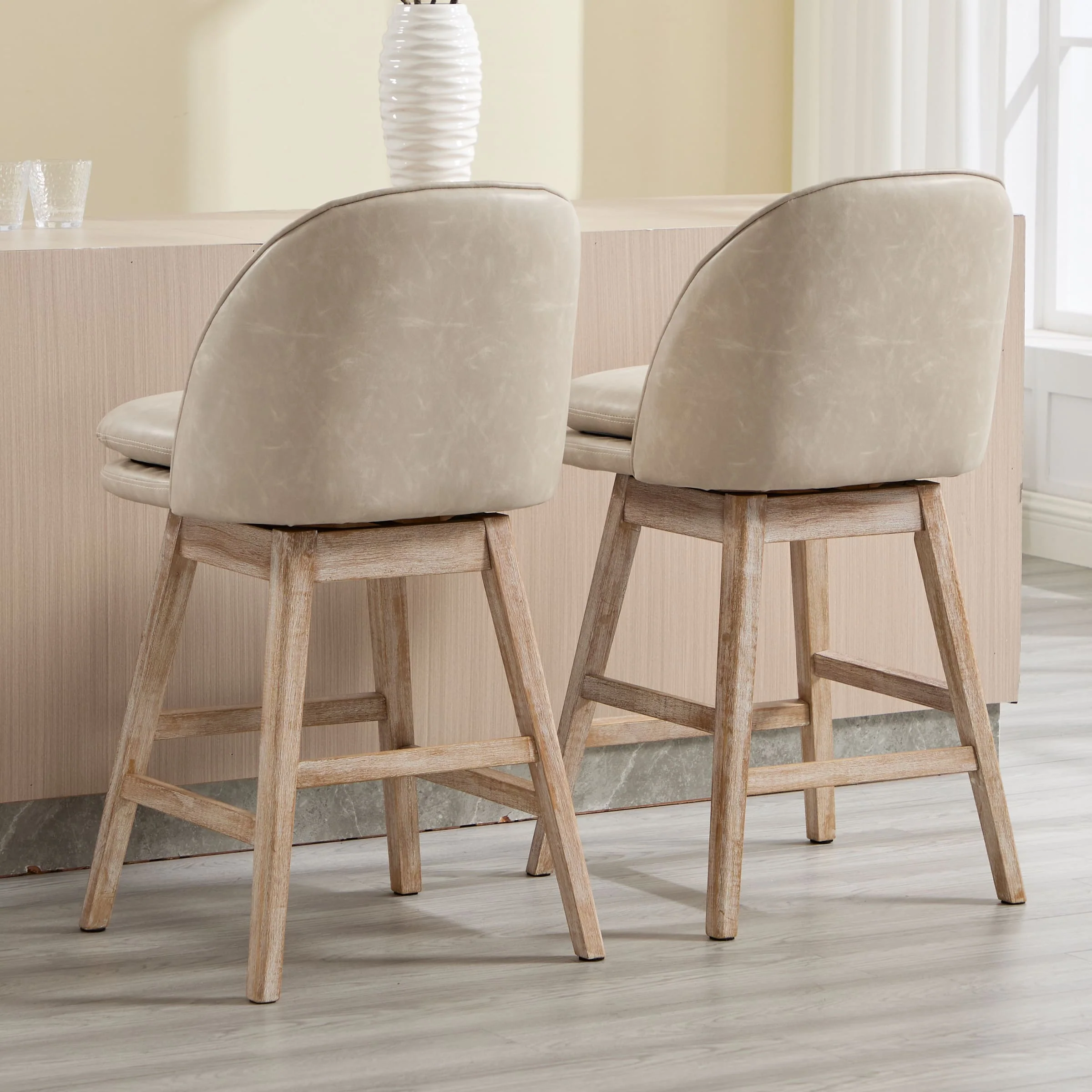 Janoray Mid-Century Swivel Counter Stools Set of 2 - 3004CS - Image 18