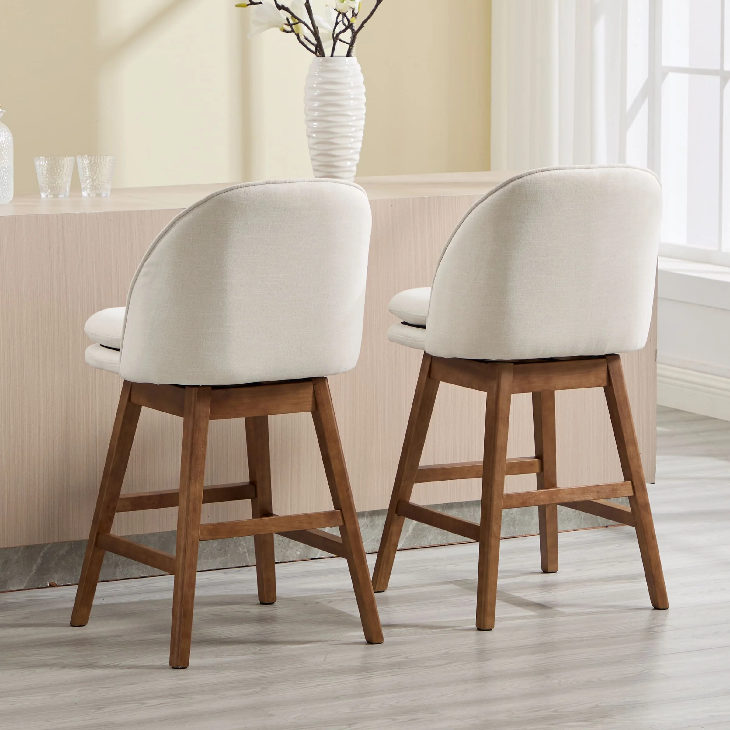 Janoray Mid-Century Swivel Counter Stools Set of 2 - 3004CS - Image 3