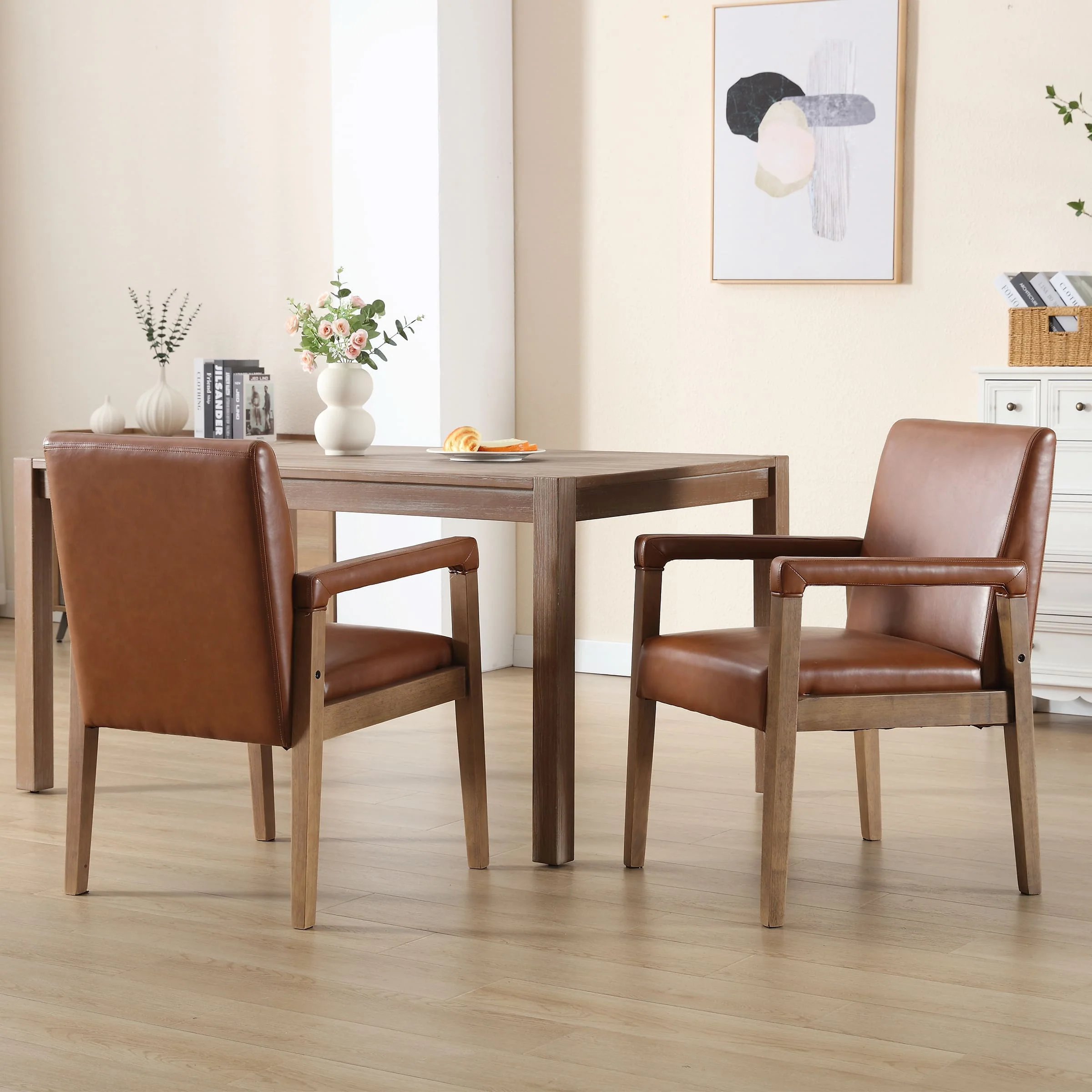 Mid Century Wood Dining Chairs Set of 2 - 1927DC - Image 10