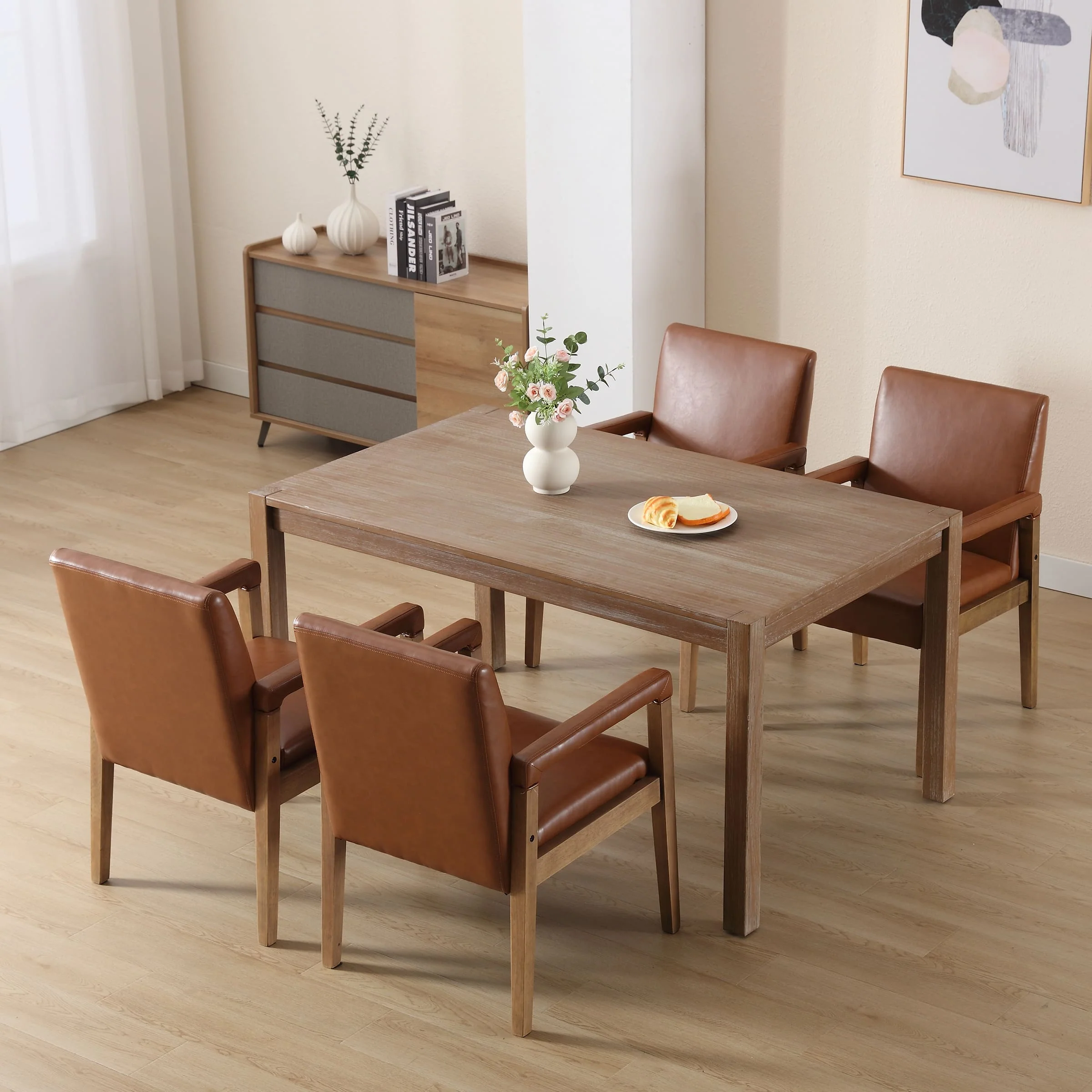 Mid Century Wood Dining Chairs Set of 2 - 1927DC - Image 11