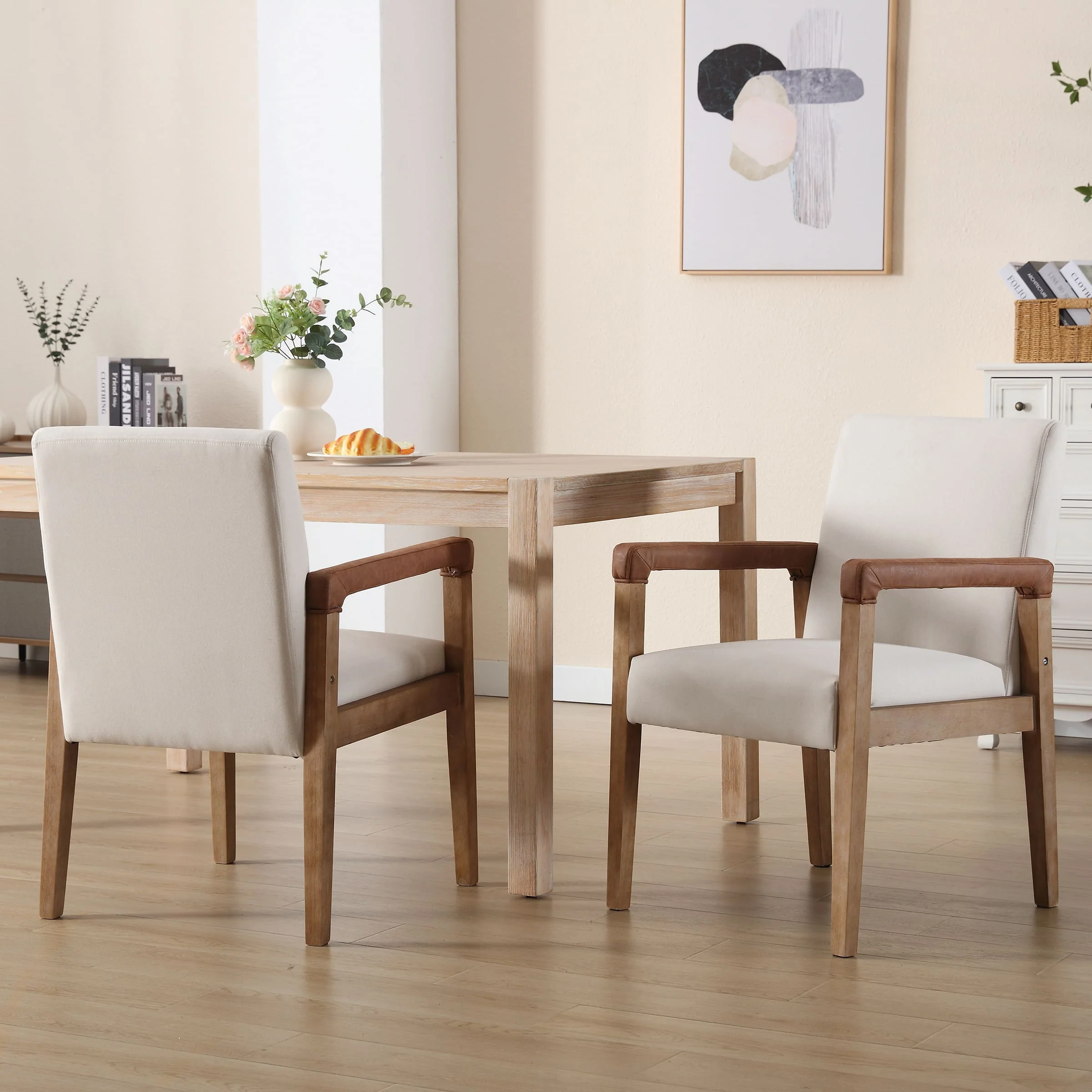Mid Century Wood Dining Chairs Set of 2 - 1927DC - Image 2