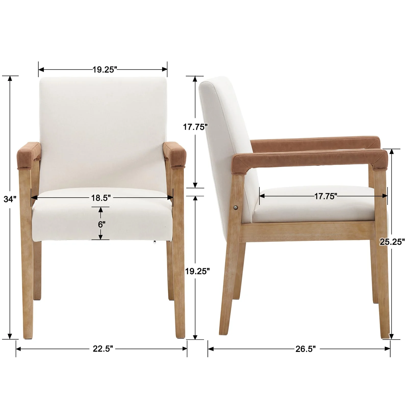 Mid Century Wood Dining Chairs Set of 2 - 1927DC - Image 8