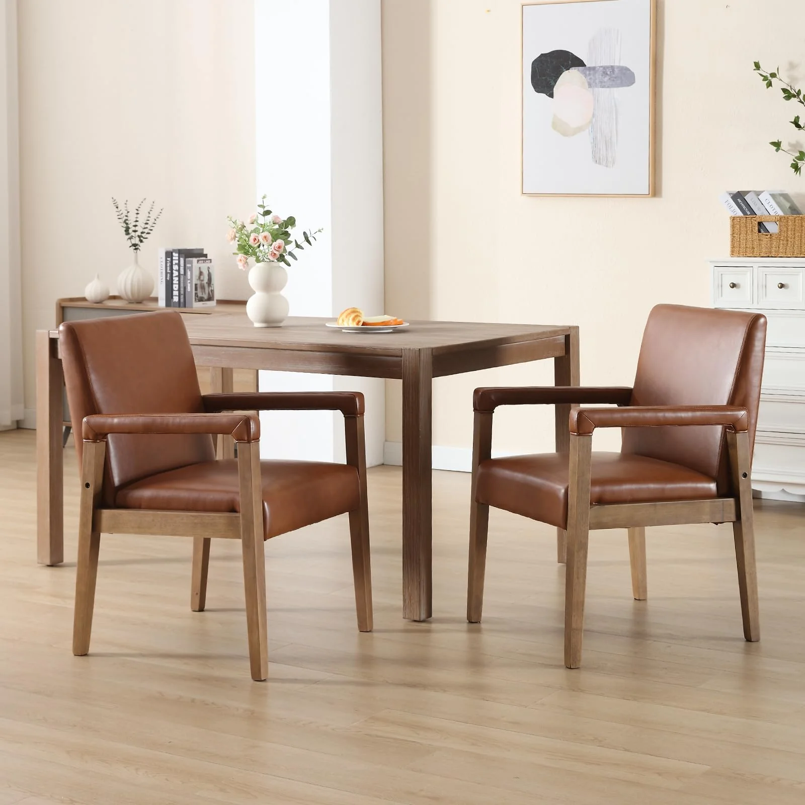 Mid Century Wood Dining Chairs Set of 2 - 1927DC - Image 9