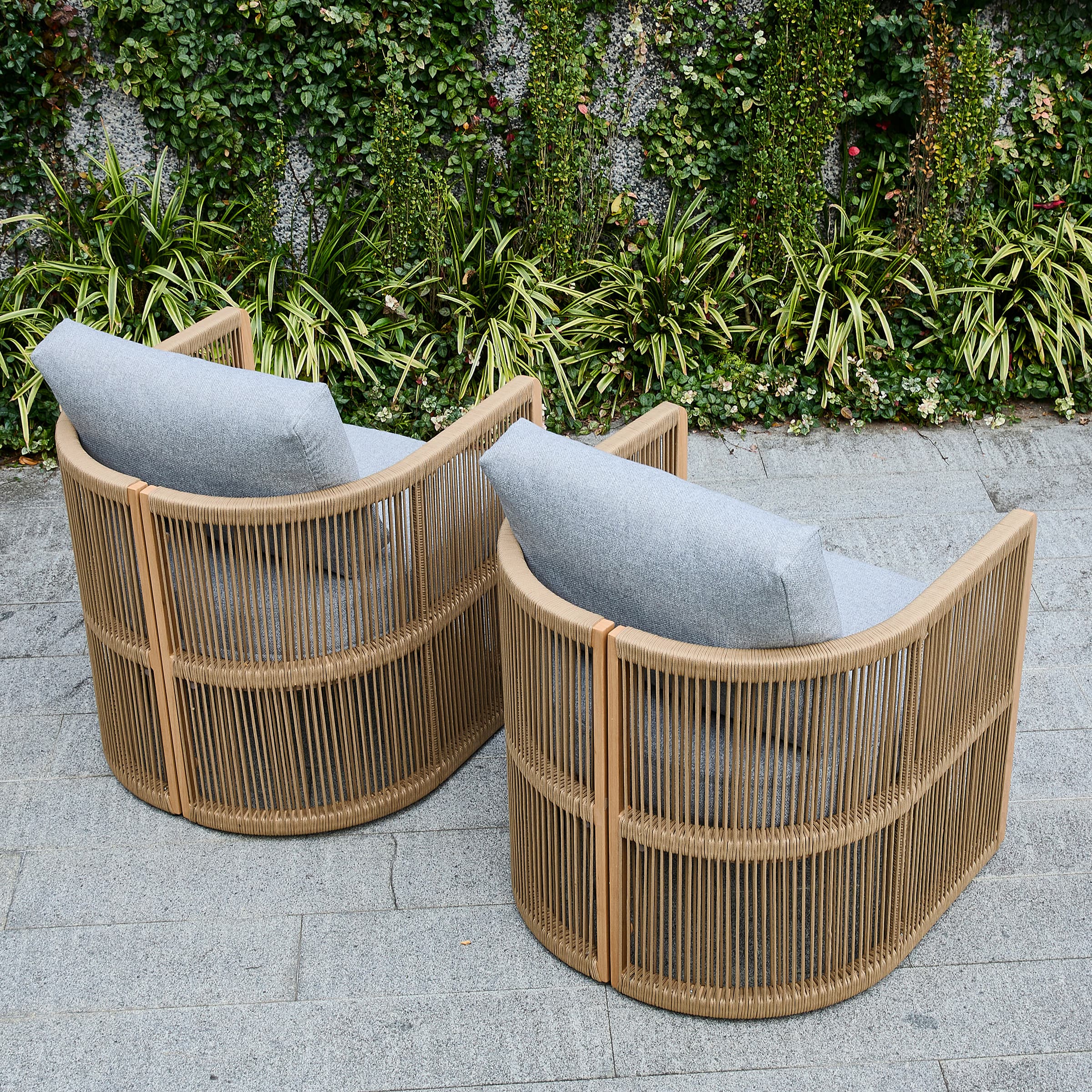 Woven Rope Outdoor Armchair Set of 2 - 1621AC - Image 15