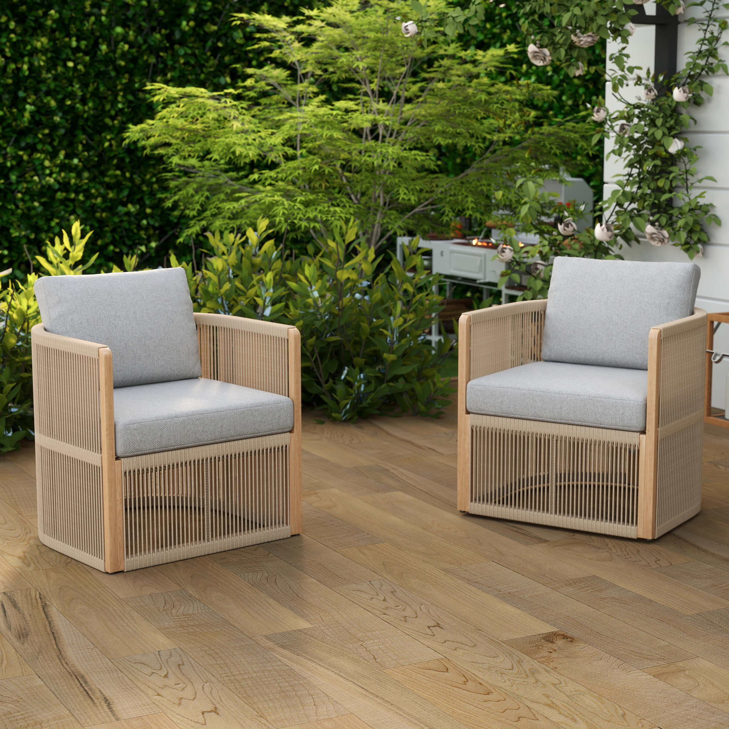 Woven Rope Outdoor Armchair Set of 2 - 1621AC - Image 19