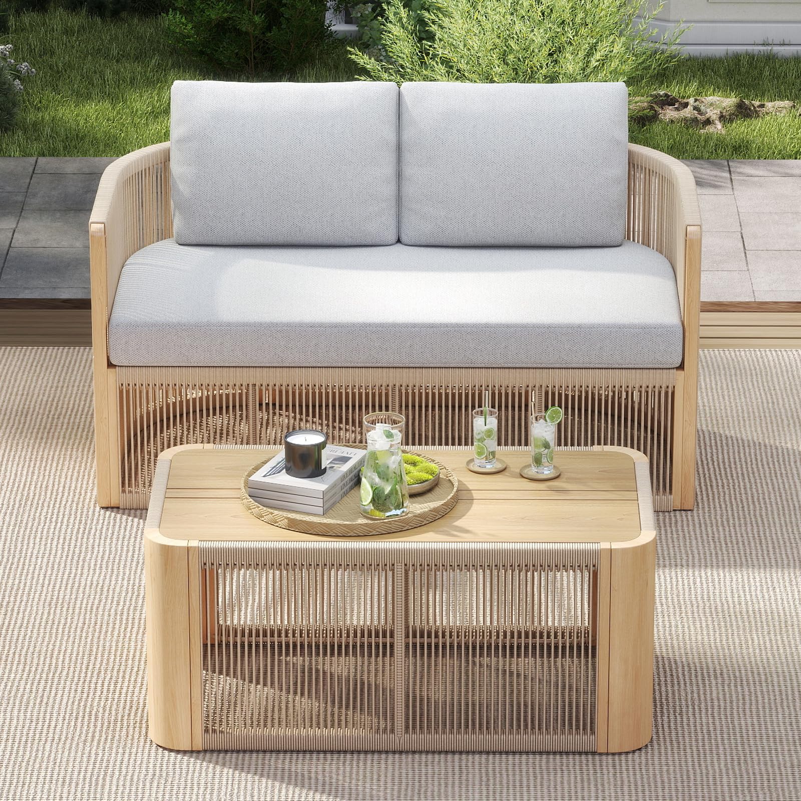 Woven Rope Outdoor Armchair Set of 2 - 1621AC - Image 20