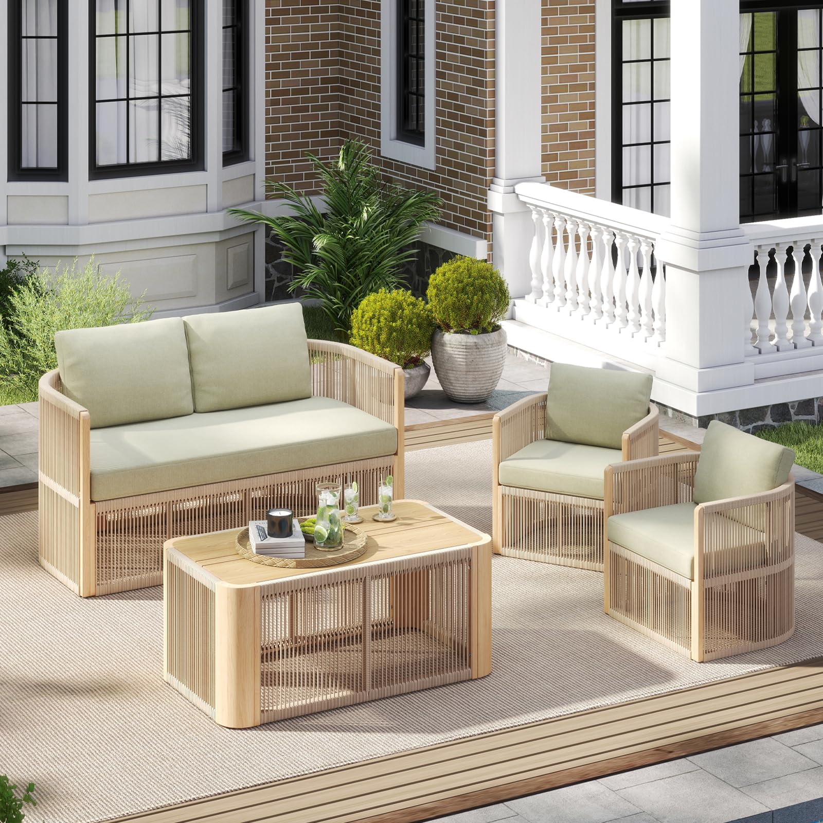 Woven Rope Outdoor Armchair Set of 2 - 1621AC - Image 28