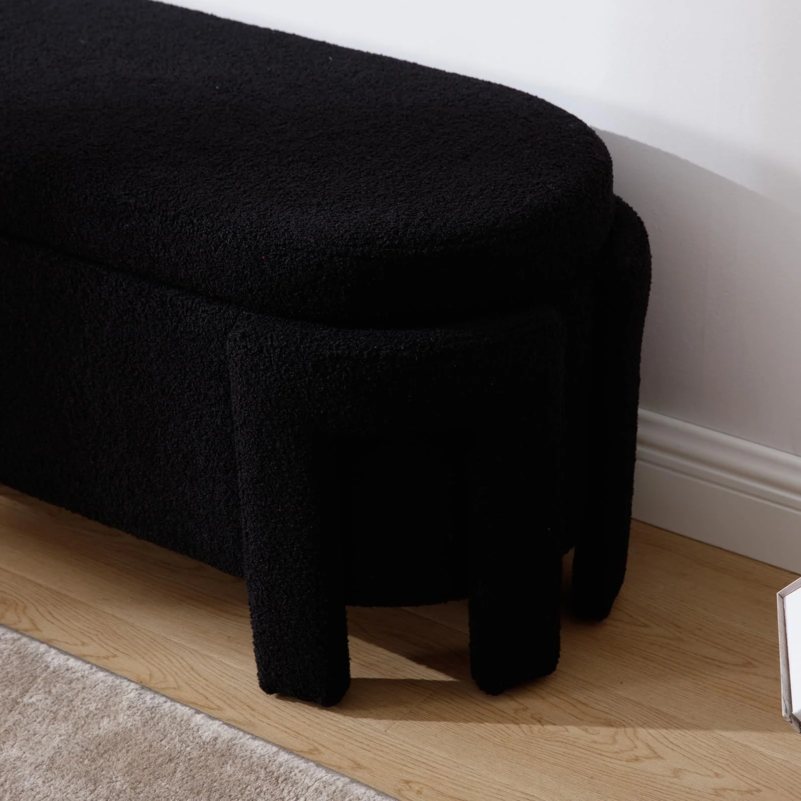 Modern Velvet Storage Entryway Bench - 2630BH - Image 16