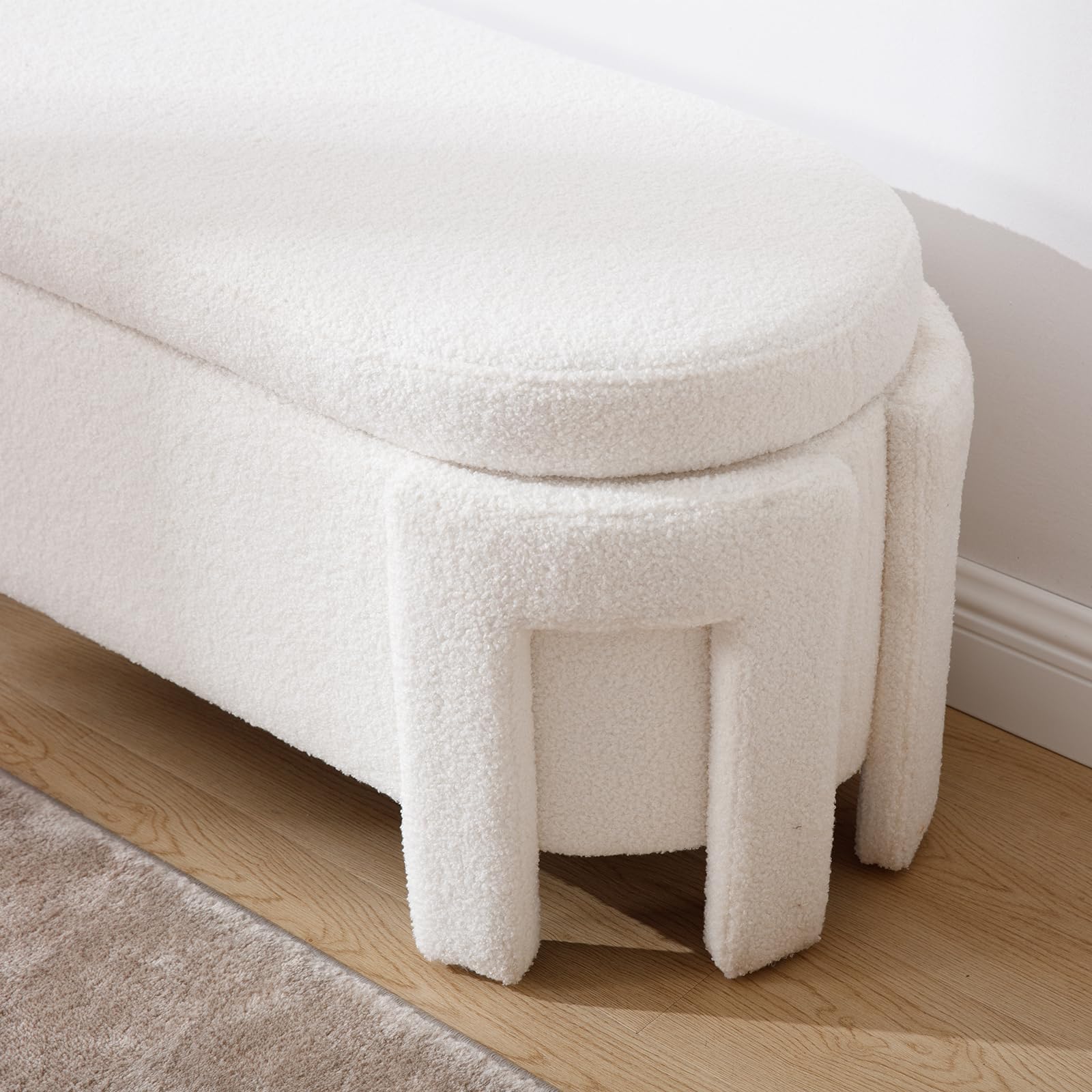 Modern Velvet Storage Entryway Bench - 2630BH - Image 4