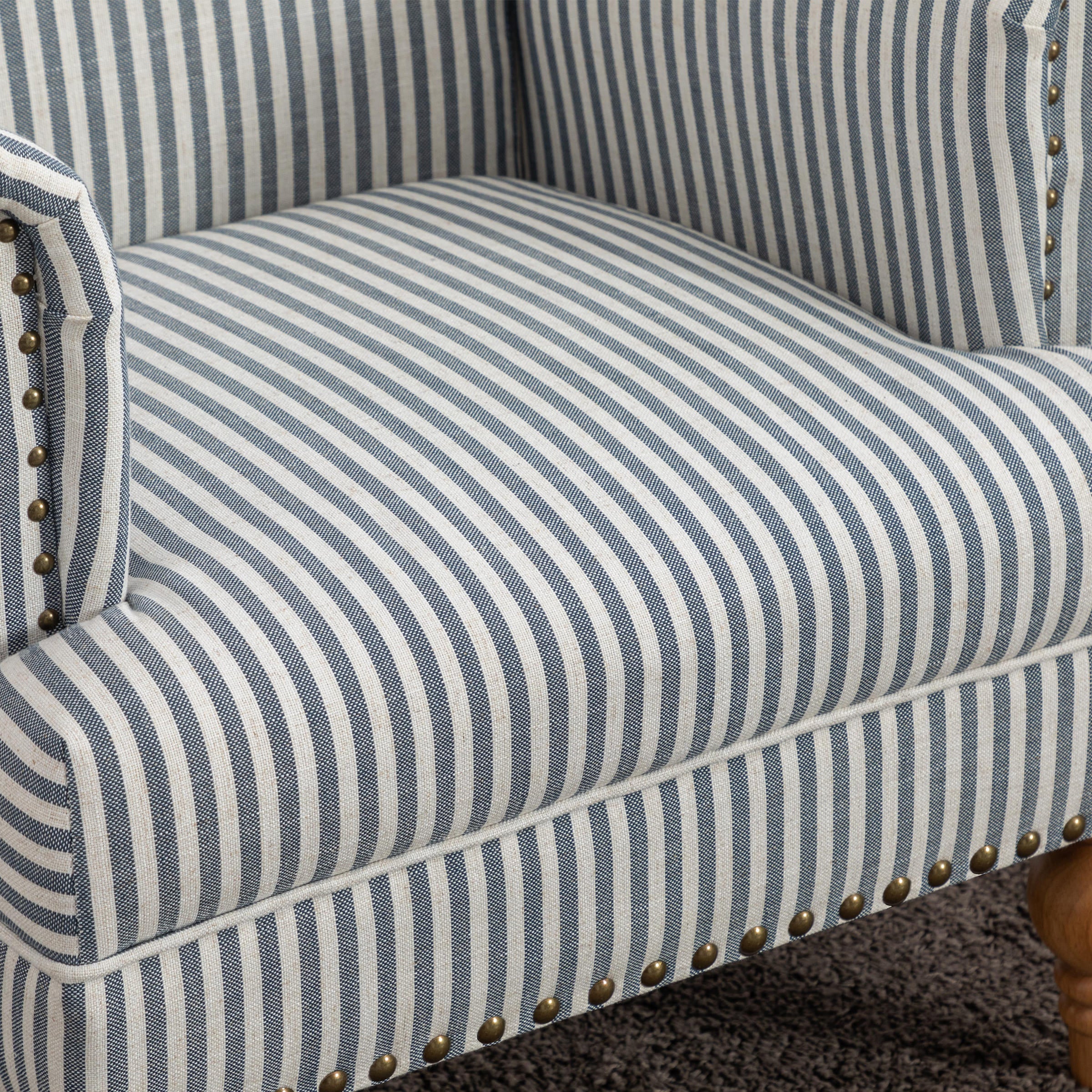 Nailhead Trim Linen Accent Chair 1 PCS - 8330AC - Image 22