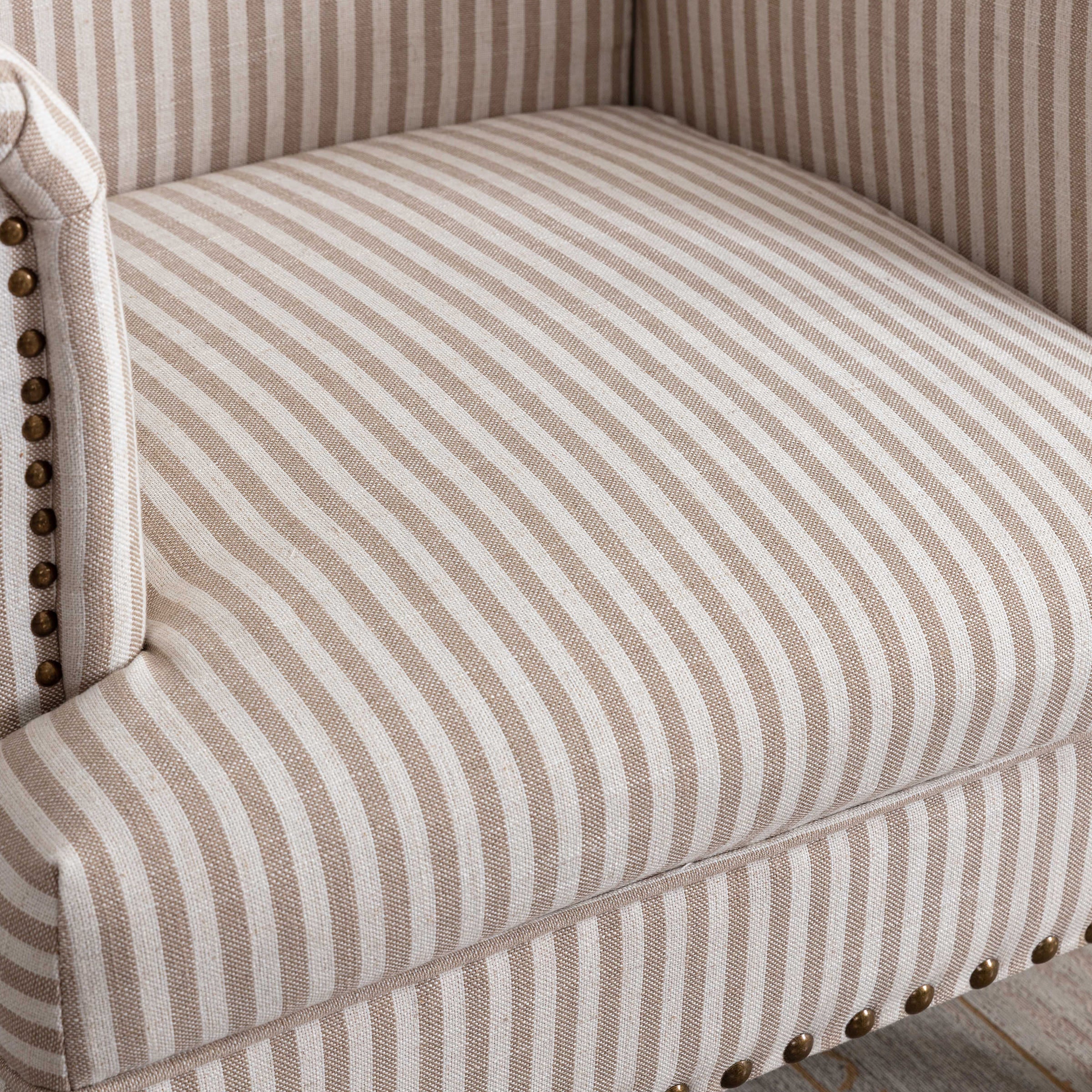 Nailhead Trim Linen Accent Chair 1 PCS - 8330AC - Image 38
