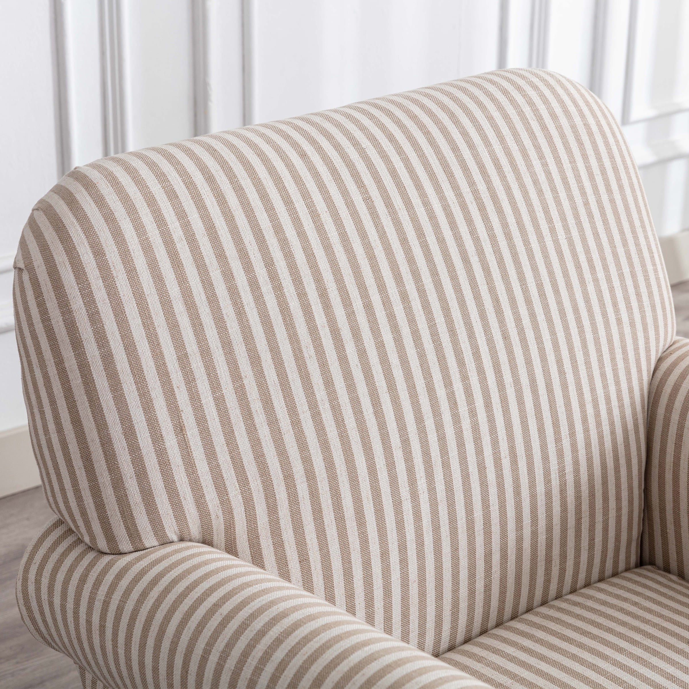 Nailhead Trim Linen Accent Chair 1 PCS - 8330AC - Image 40