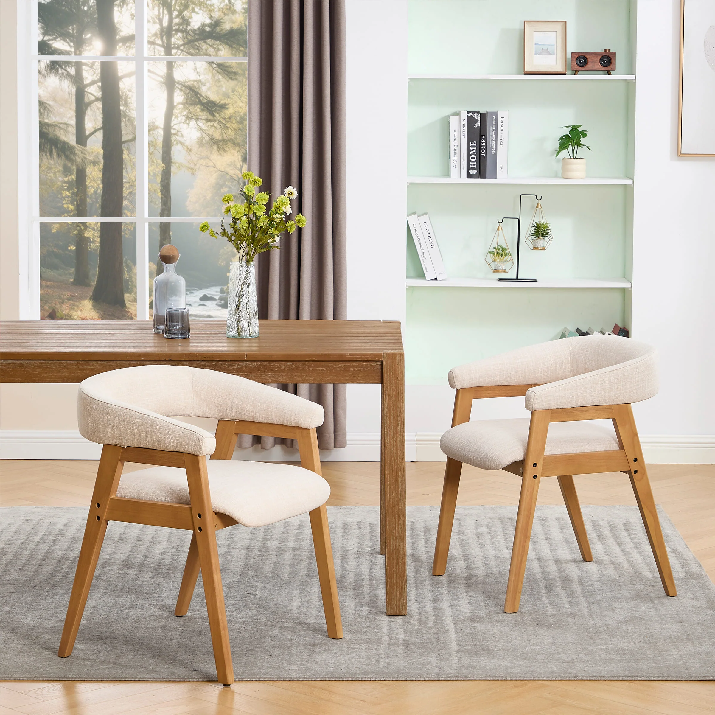 Open Back Barrel Dining Chairs Set of 2 - 2230DC - Image 11